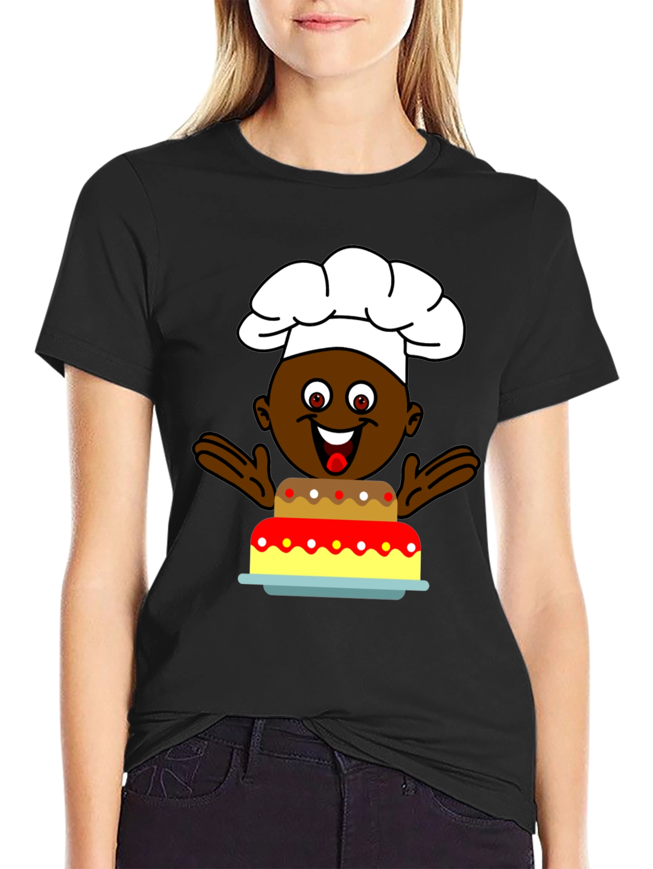Chef Cake T-Shirt: Funny Cartoon Cook Tee