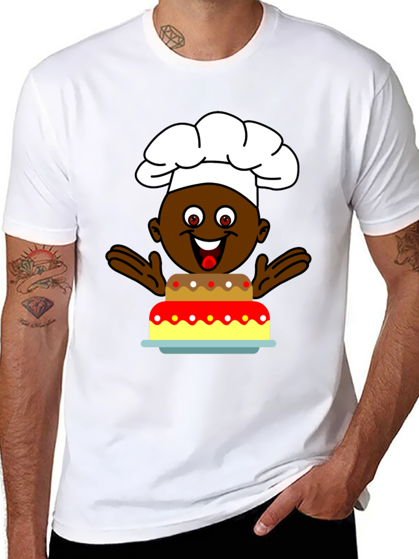 Chef Cake T-Shirt: Funny Cartoon Cook Tee