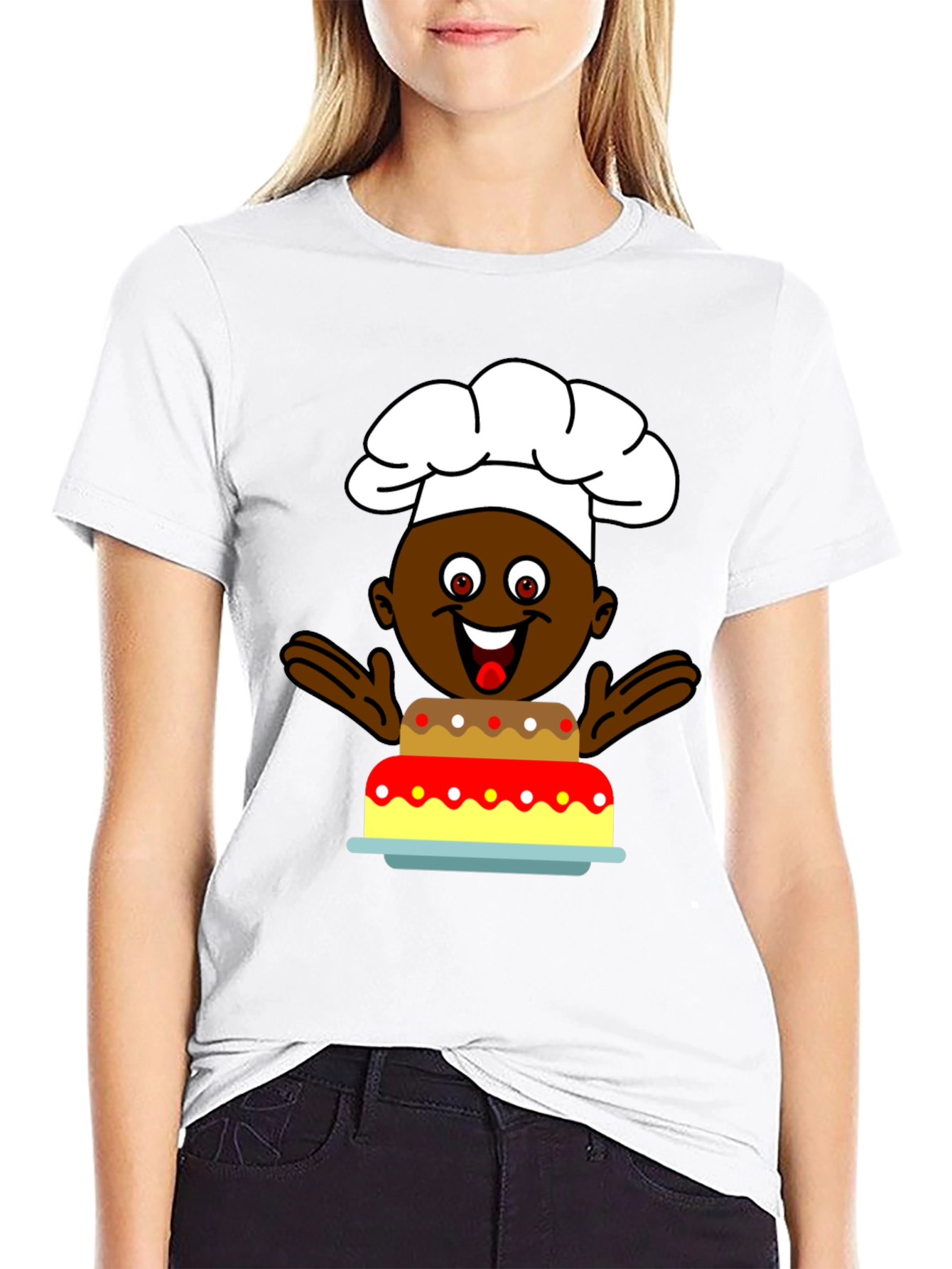 Chef Cake T-Shirt: Funny Cartoon Cook Tee