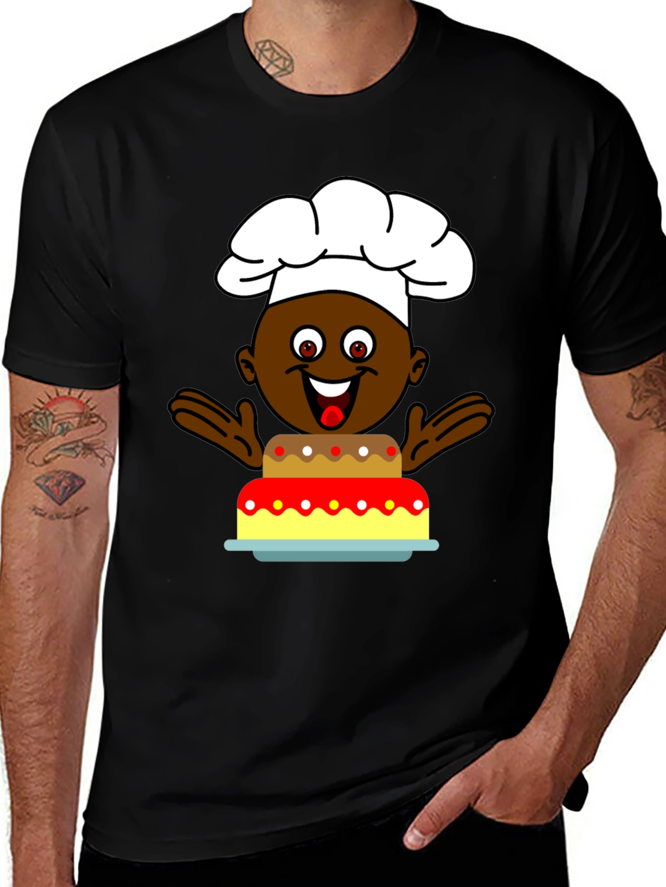 Chef Cake T-Shirt: Funny Cartoon Cook Tee