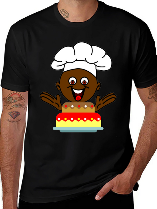 Chef Cake T-Shirt: Funny Cartoon Cook Tee