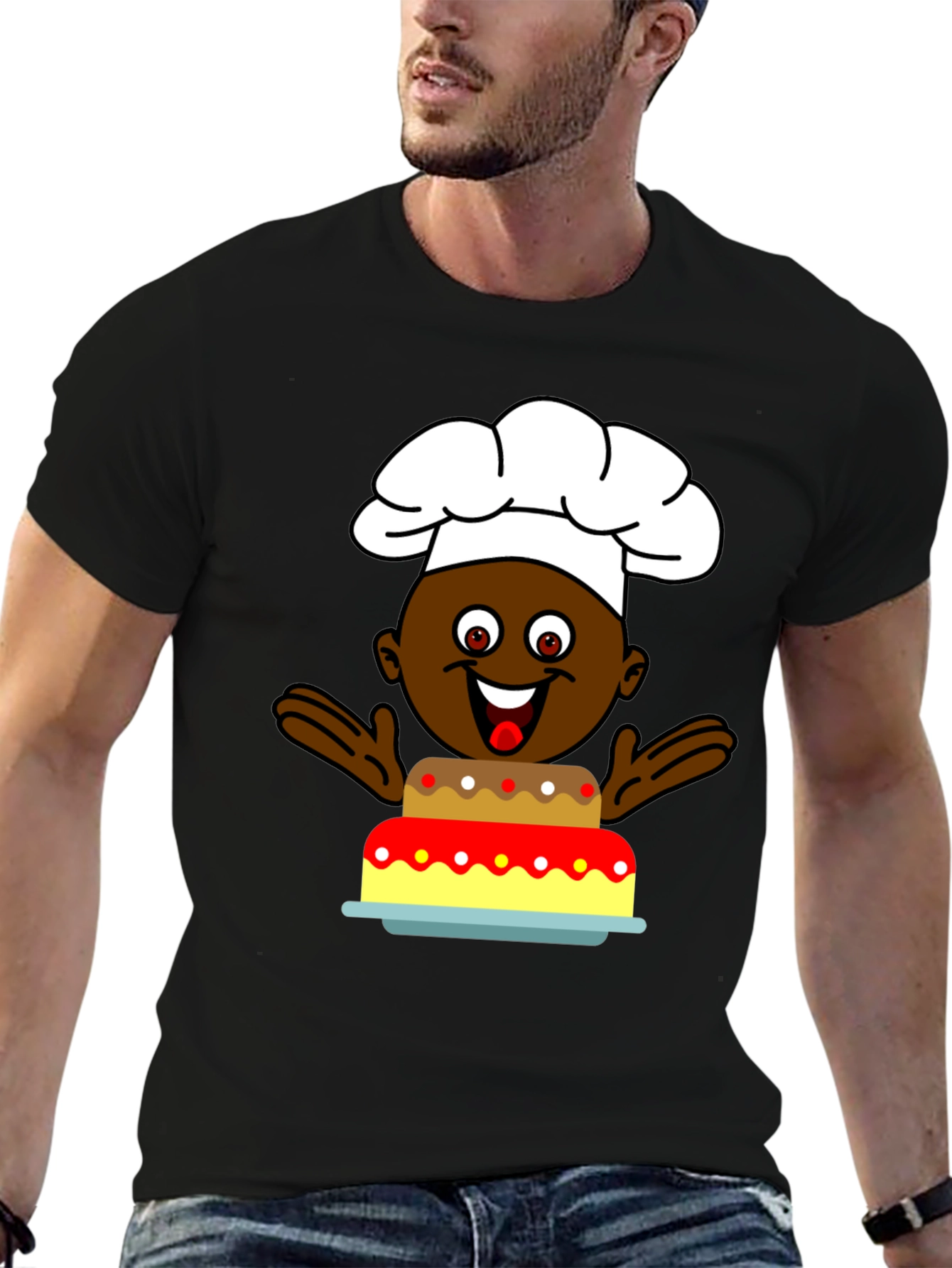 Chef Cake T-Shirt: Funny Cartoon Cook Tee