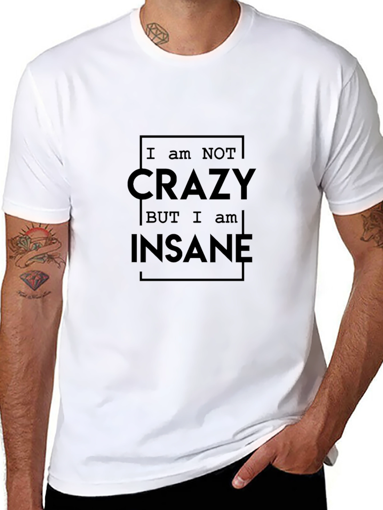 Crazy Insane Graphic Tee - Mens Black T-Shirt