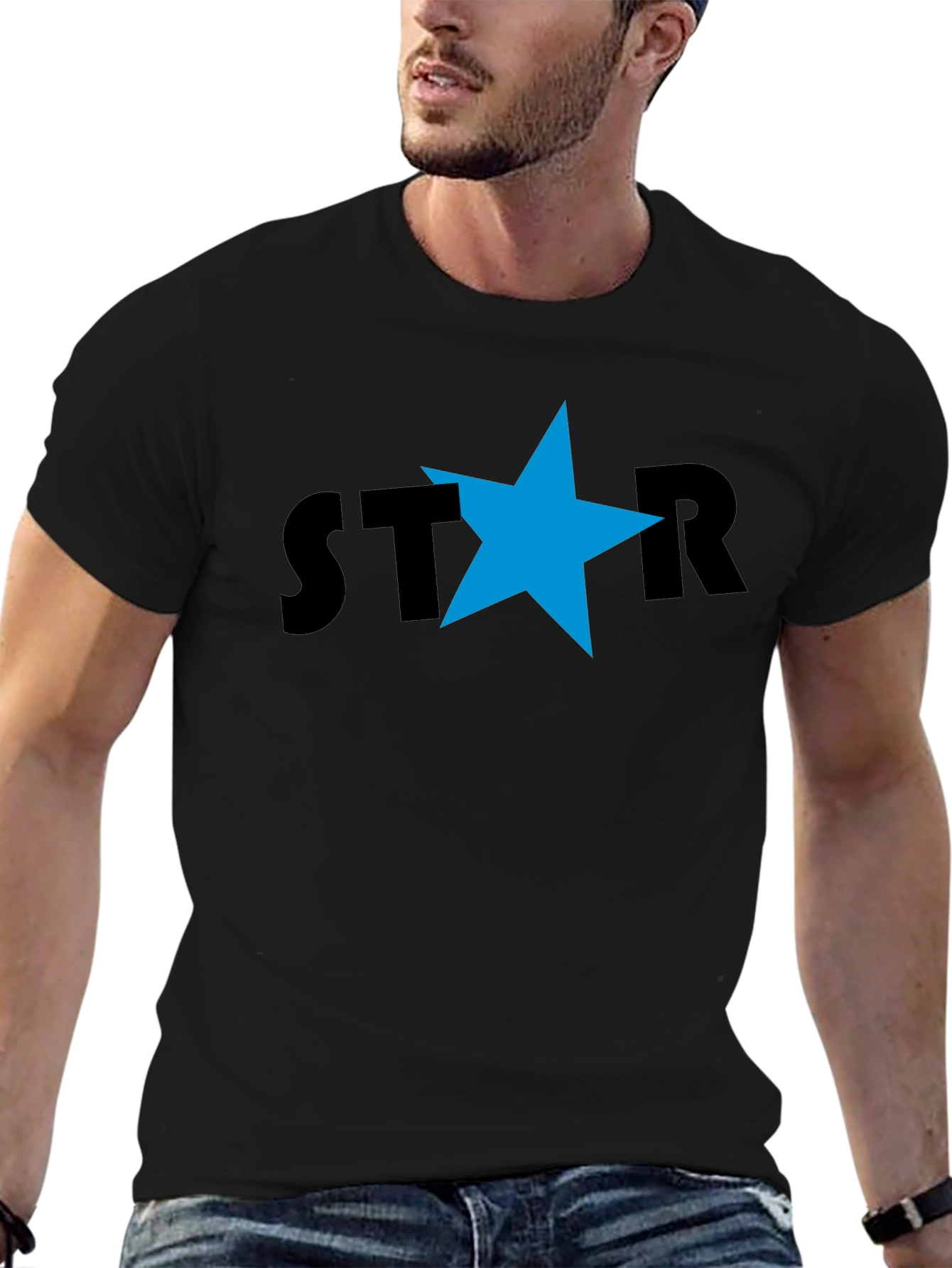Star Graphic Black T-Shirt - Casual Cool Style