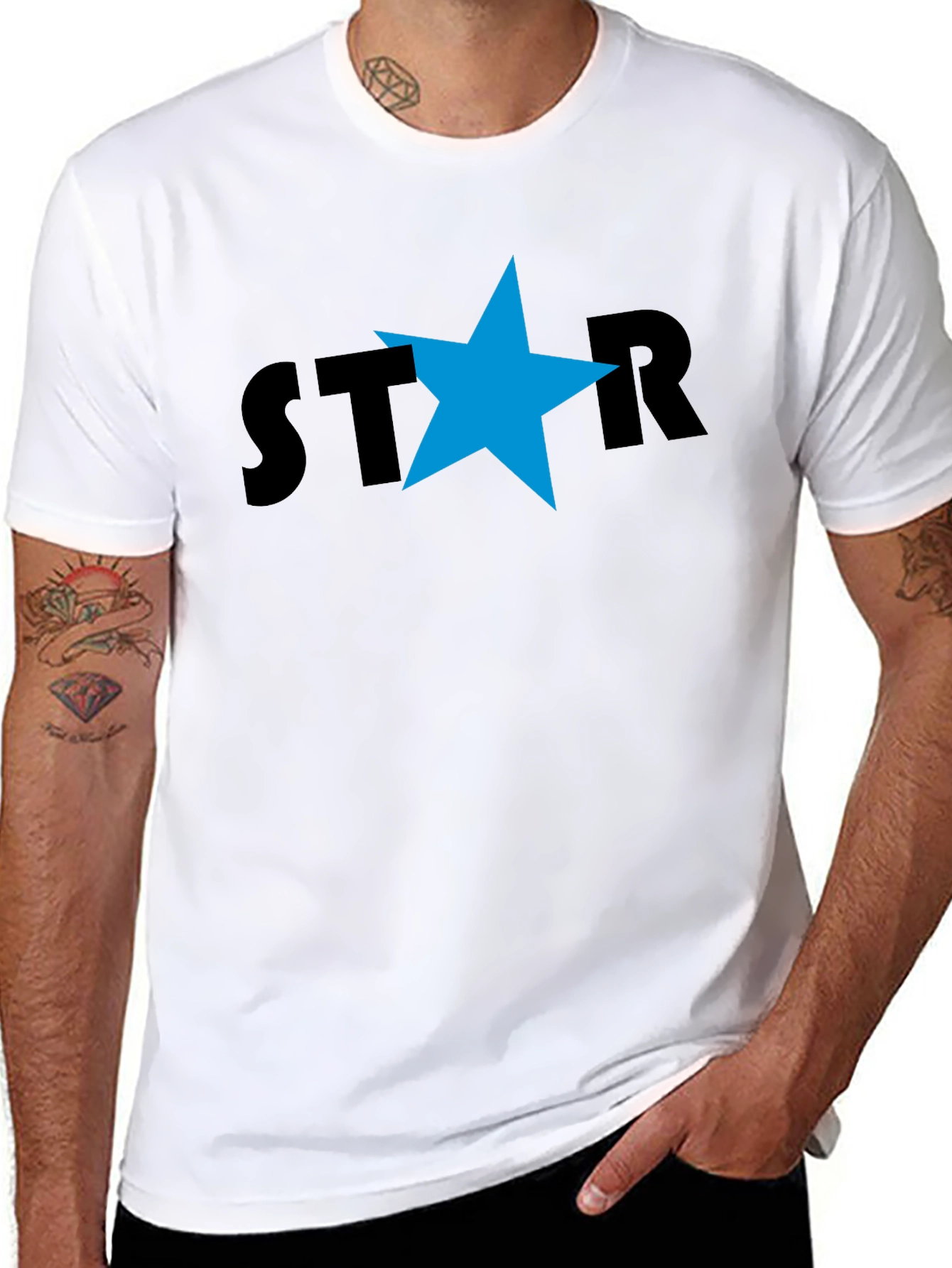 Star Graphic Black T-Shirt - Casual Cool Style