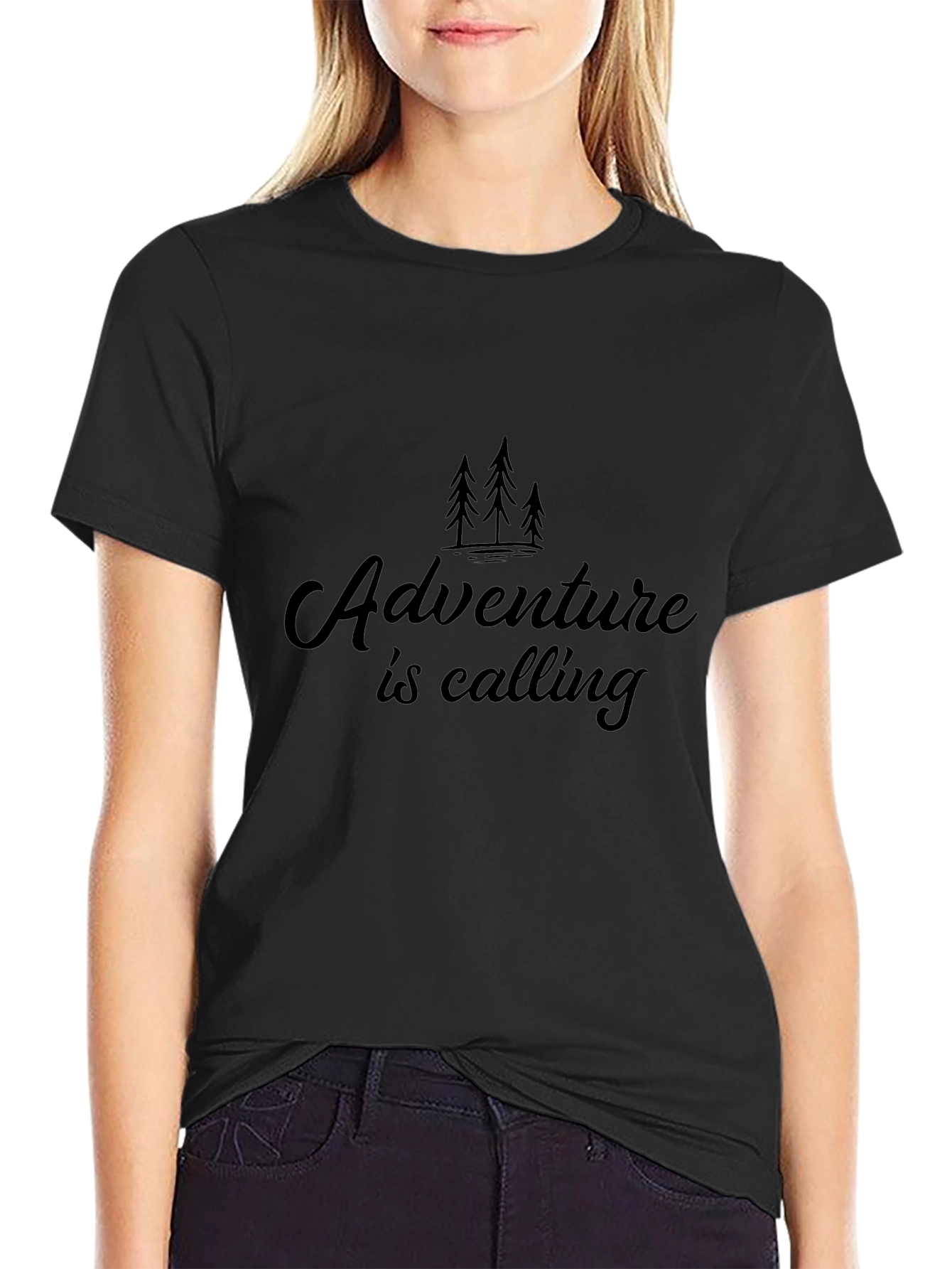 Adventure Calling Graphic Tee - Black