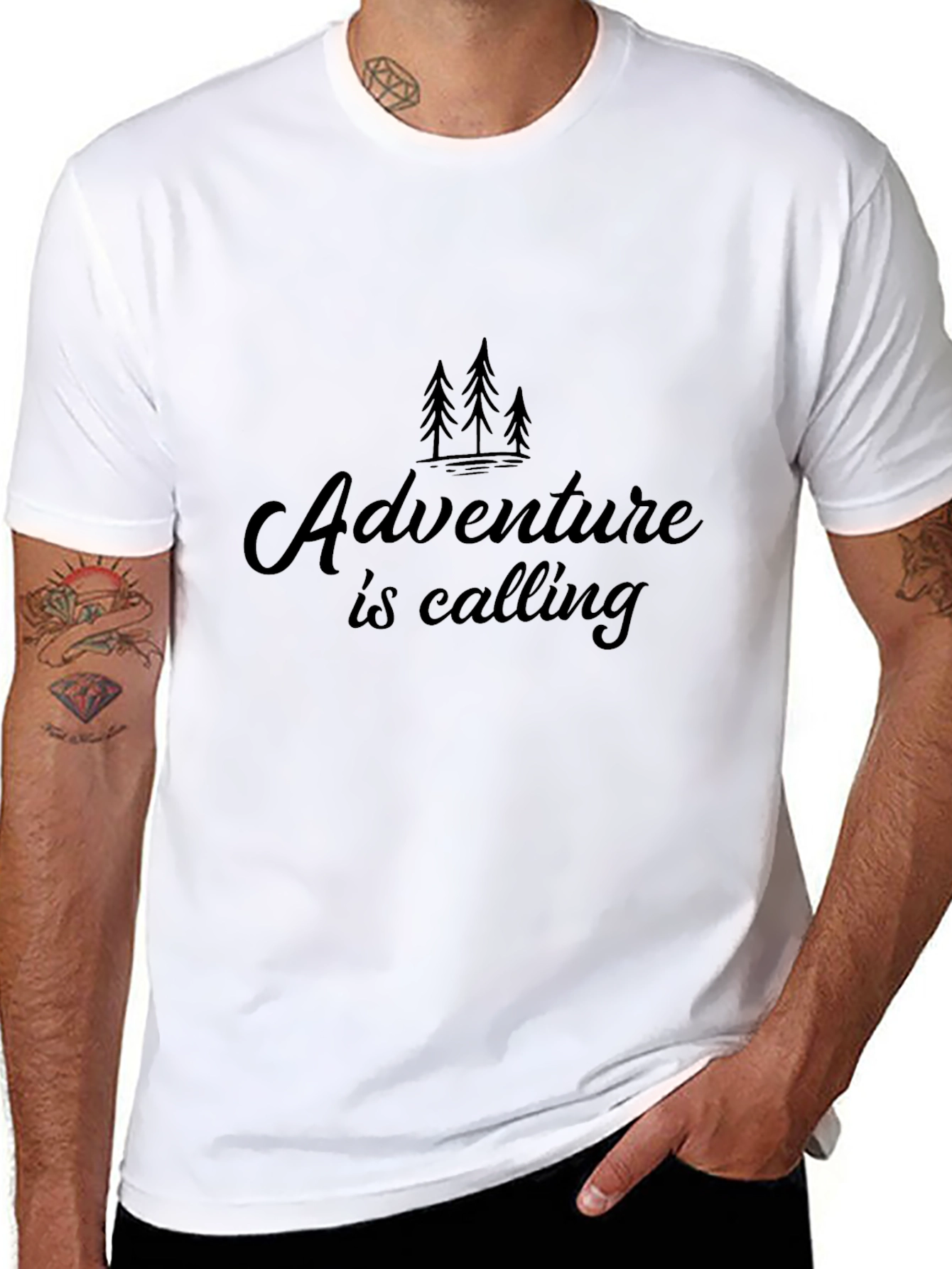 Adventure Calling Graphic Tee - Black