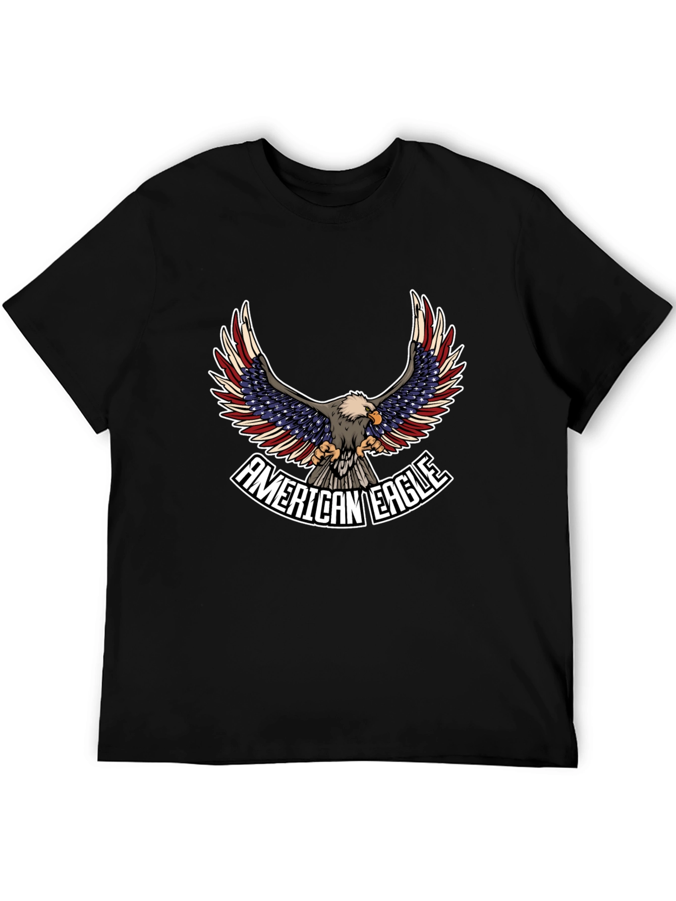 American Eagle Graphic Print Black T-Shirt