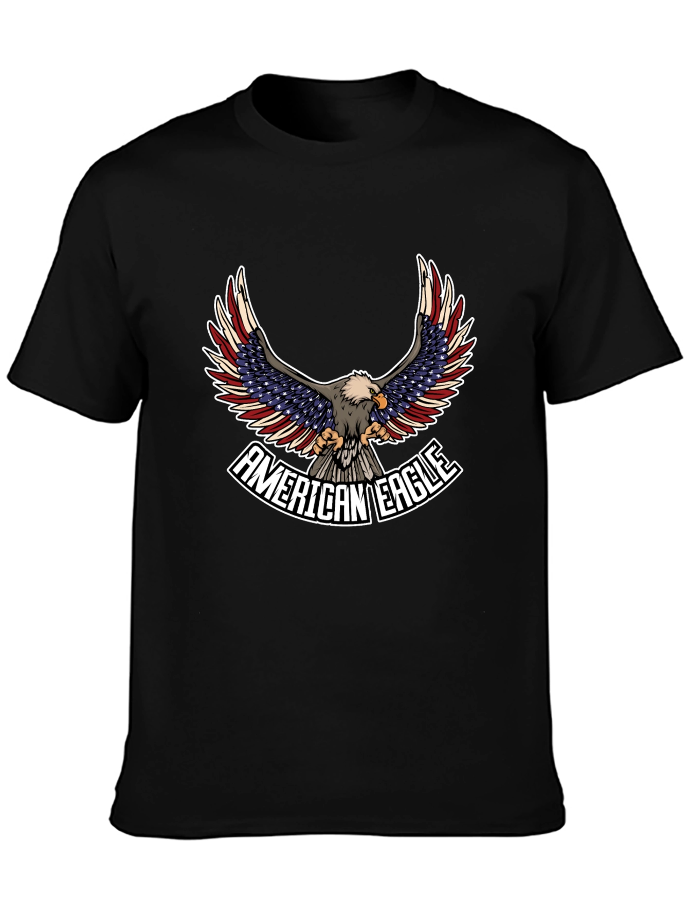 American Eagle Graphic Print Black T-Shirt