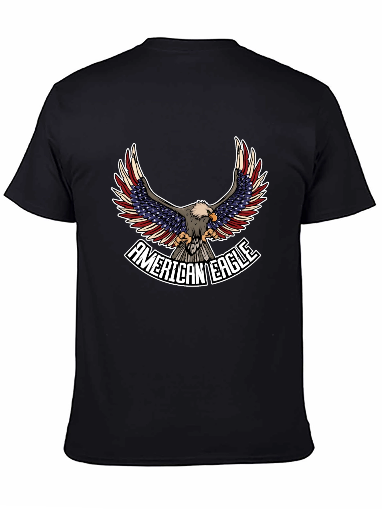 American Eagle Graphic Print Black T-Shirt