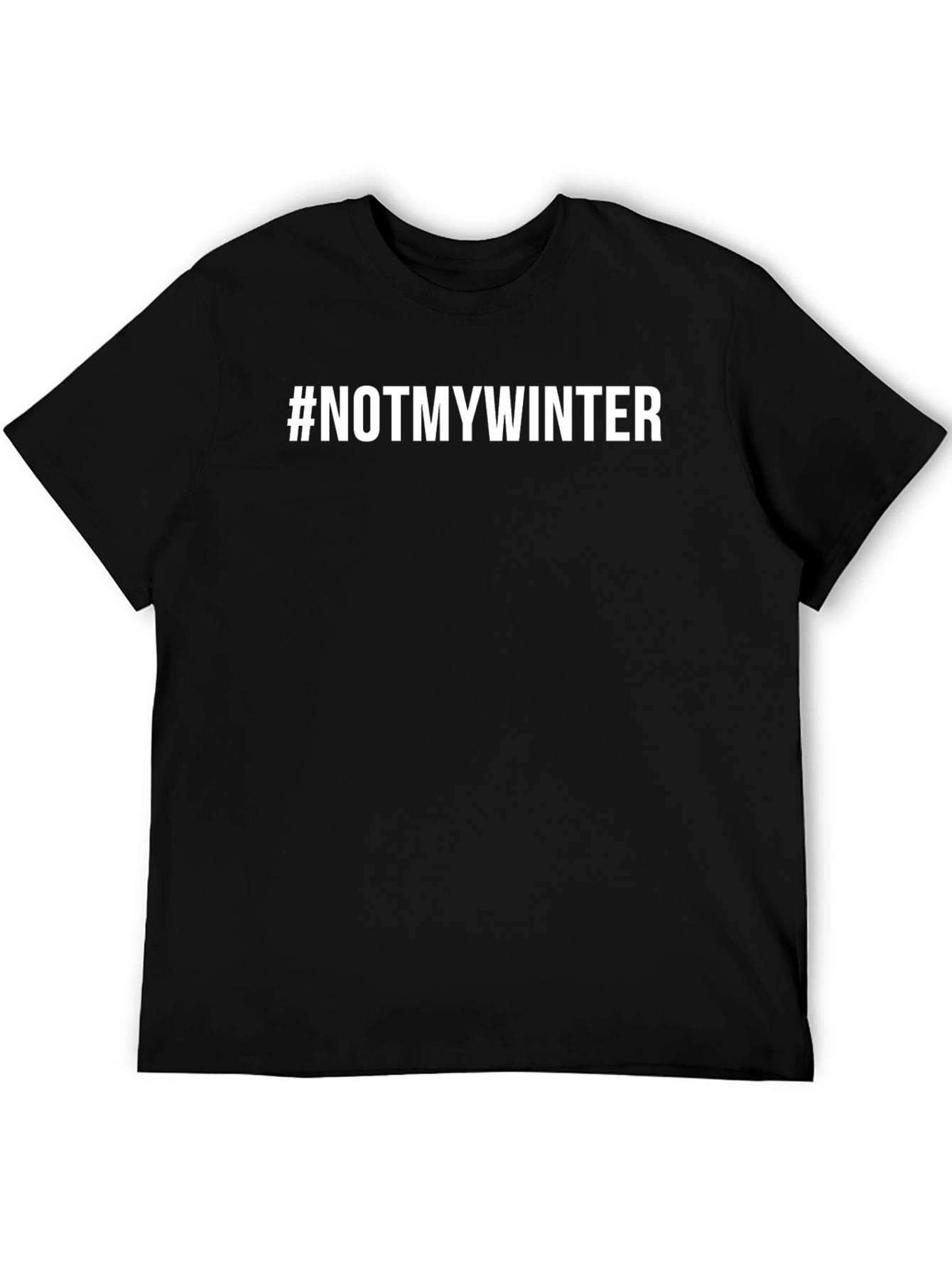 #NotMyWinter Graphic Tee - Black Cotton Blend