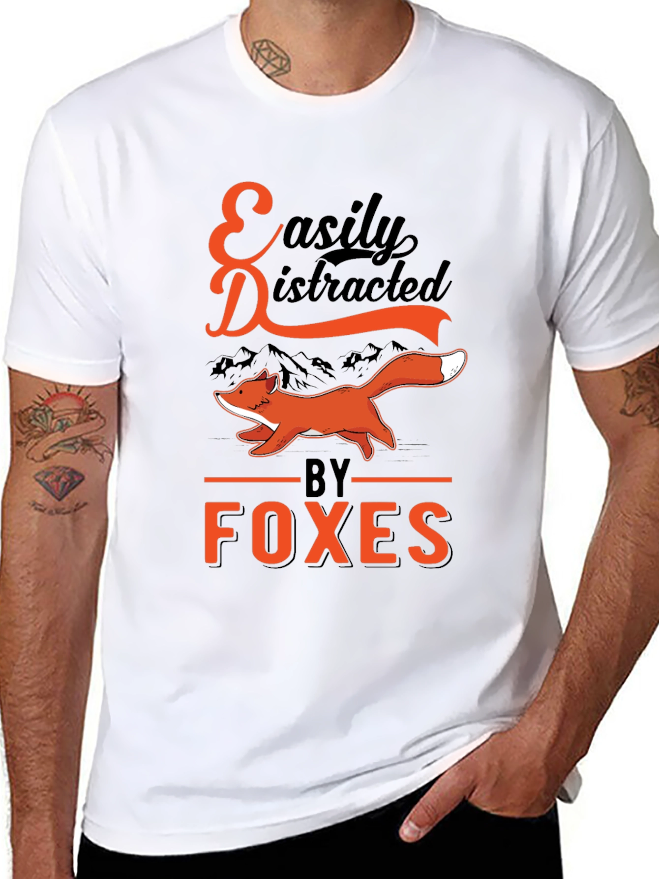 Easily Distracted by Foxes T-Shirt