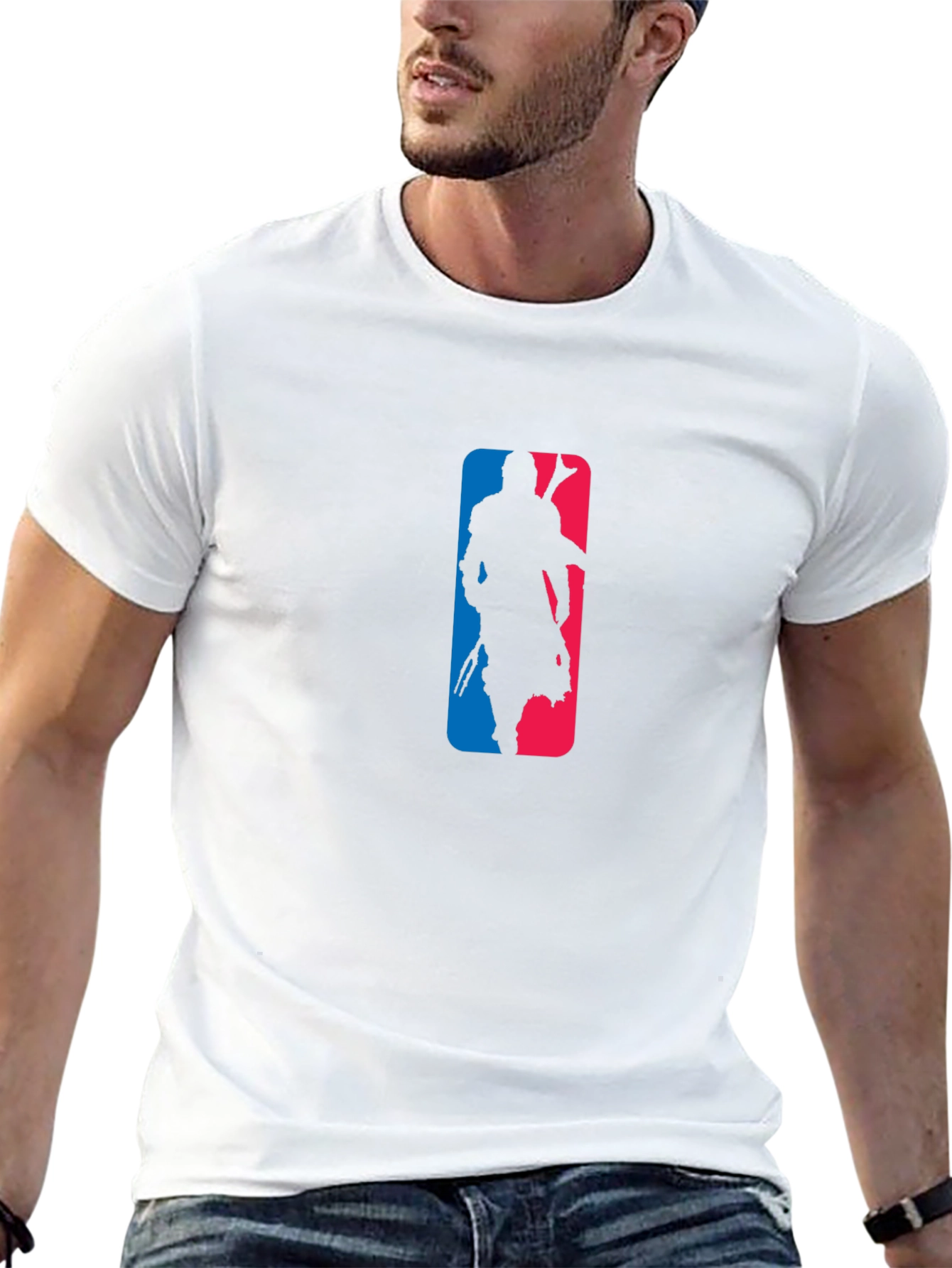 Mandalorian NBA Logo Black T-Shirt