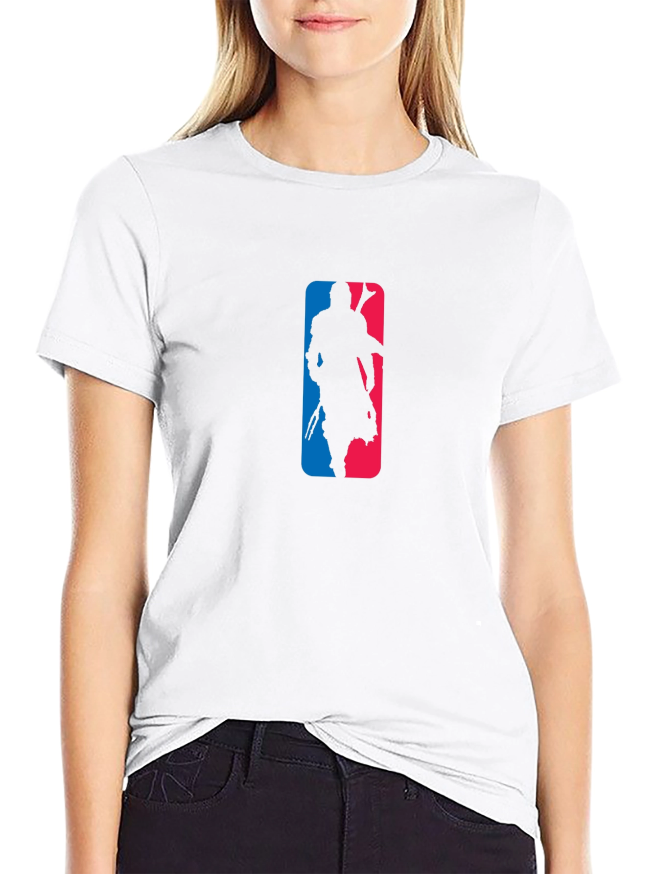 Mandalorian NBA Logo Black T-Shirt