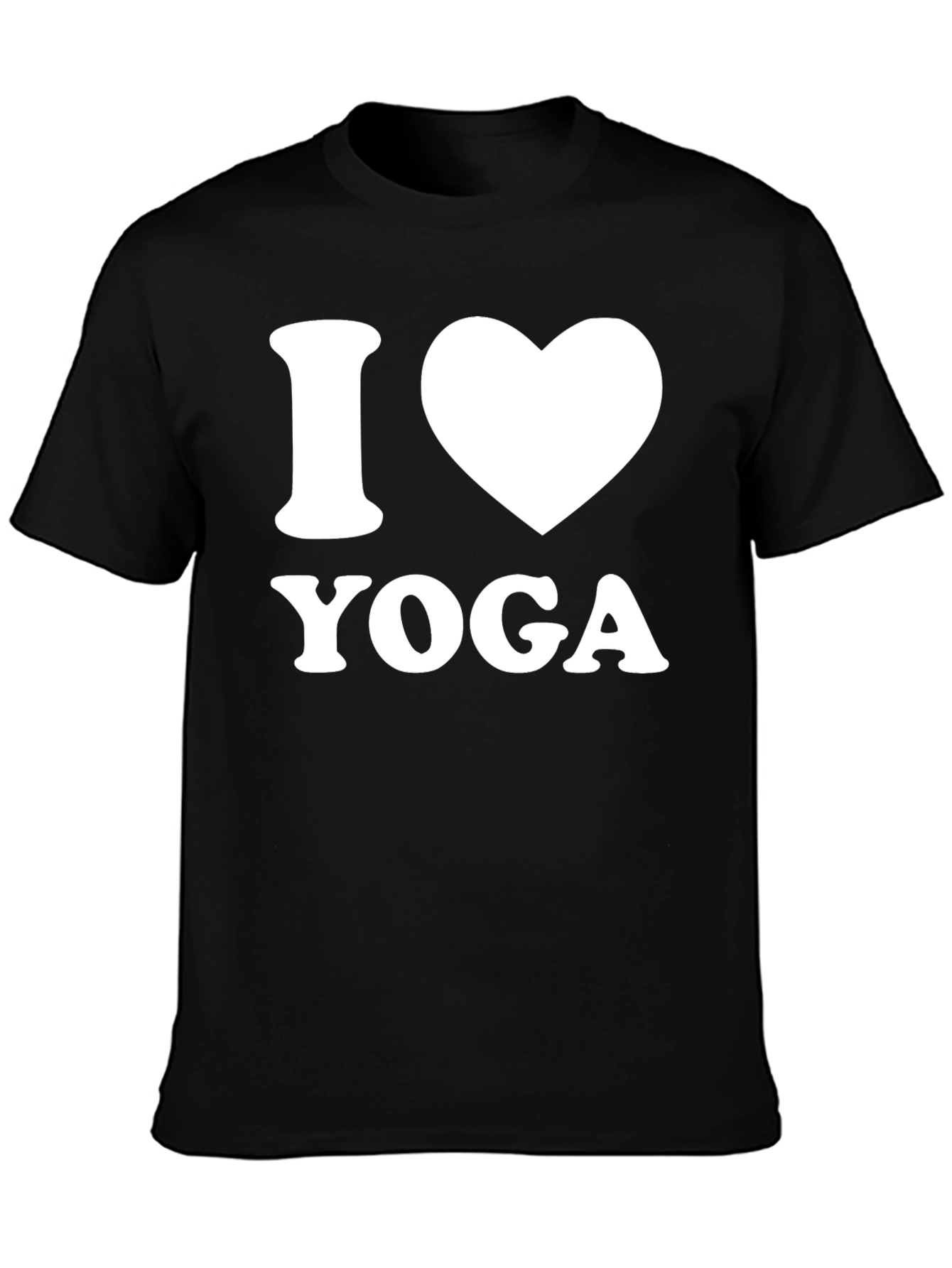 I Heart Yoga T-Shirt - Black Cotton Tee
