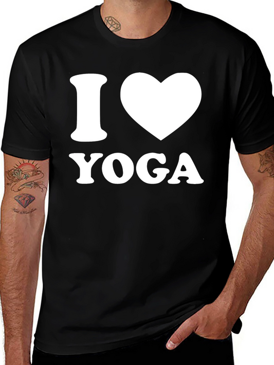 I Heart Yoga T-Shirt - Black Cotton Tee