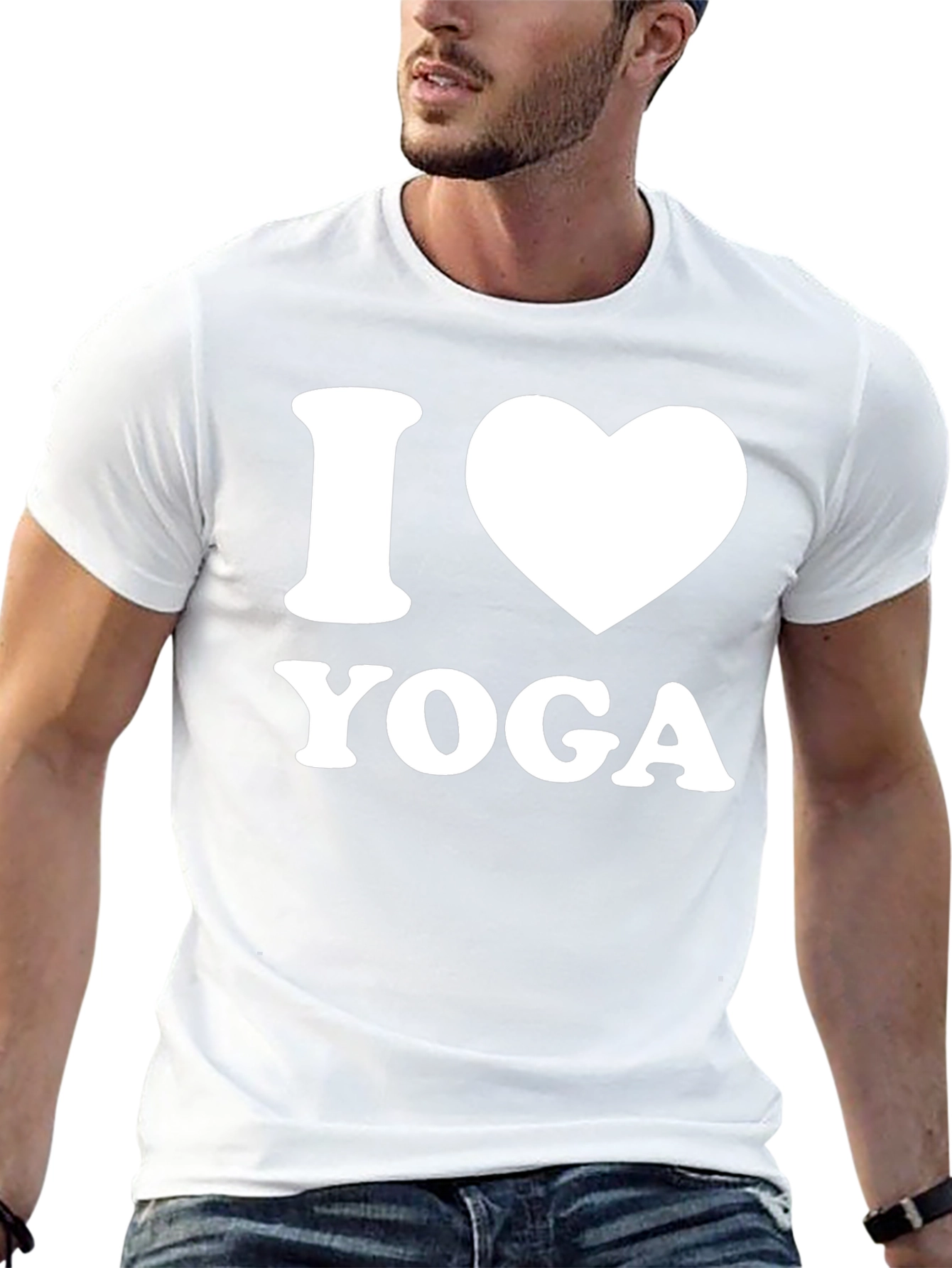 I Heart Yoga T-Shirt - Black Cotton Tee