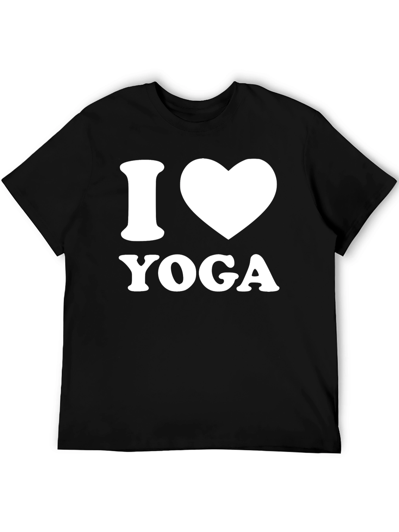 I Heart Yoga T-Shirt - Black Cotton Tee