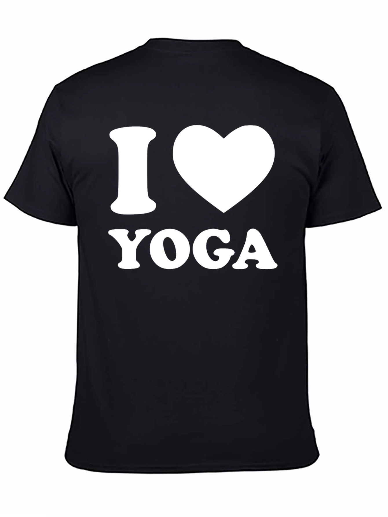 I Heart Yoga T-Shirt - Black Cotton Tee
