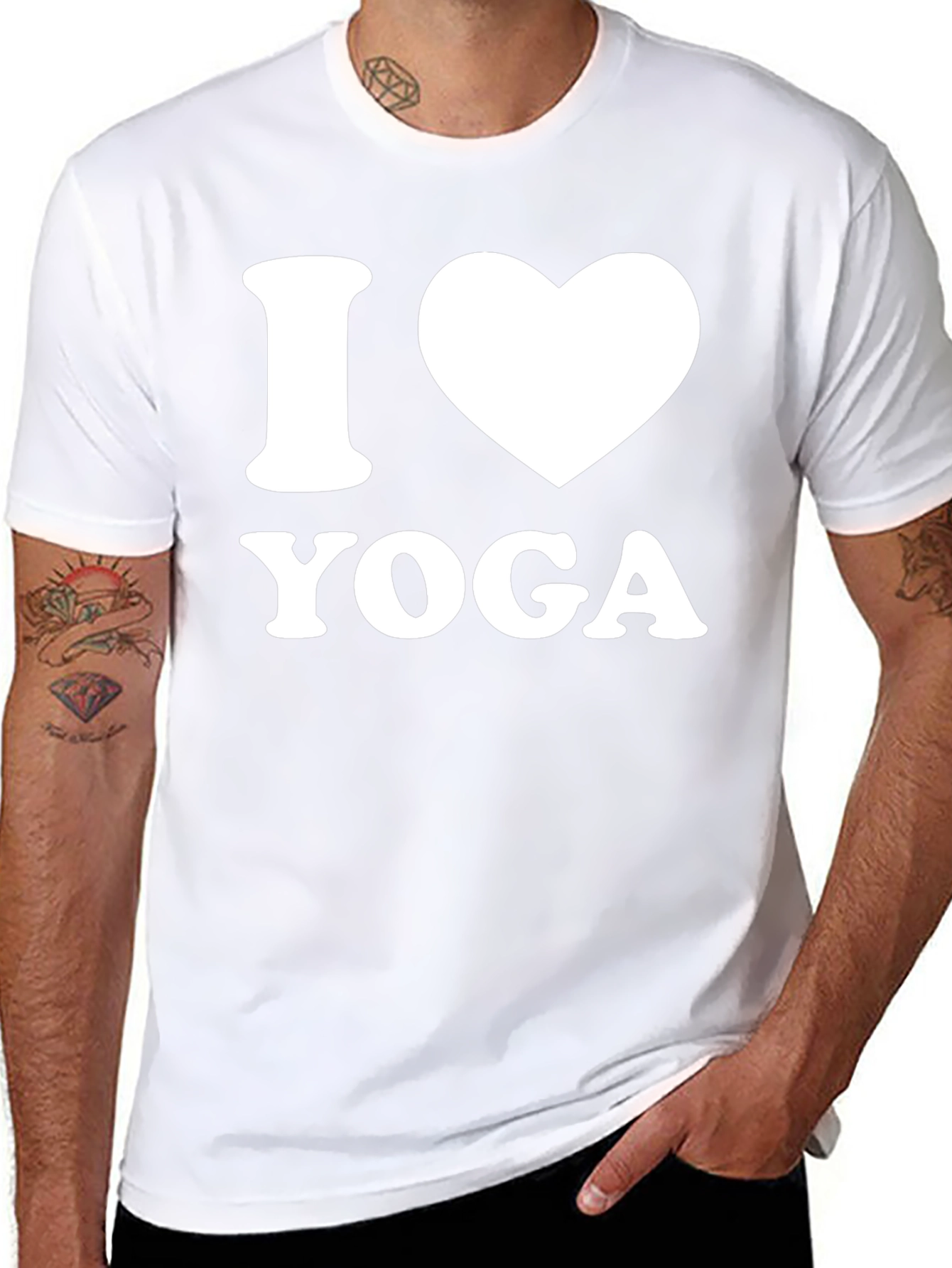 I Heart Yoga T-Shirt - Black Cotton Tee