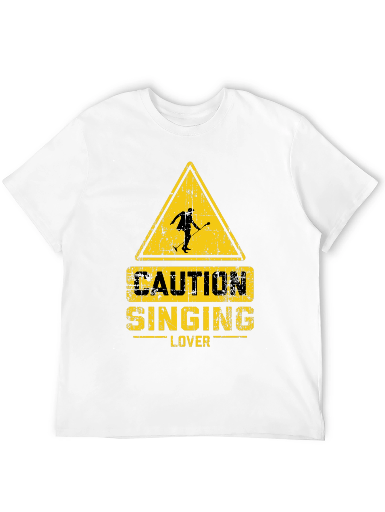 Caution Singing Lover Black T-Shirt