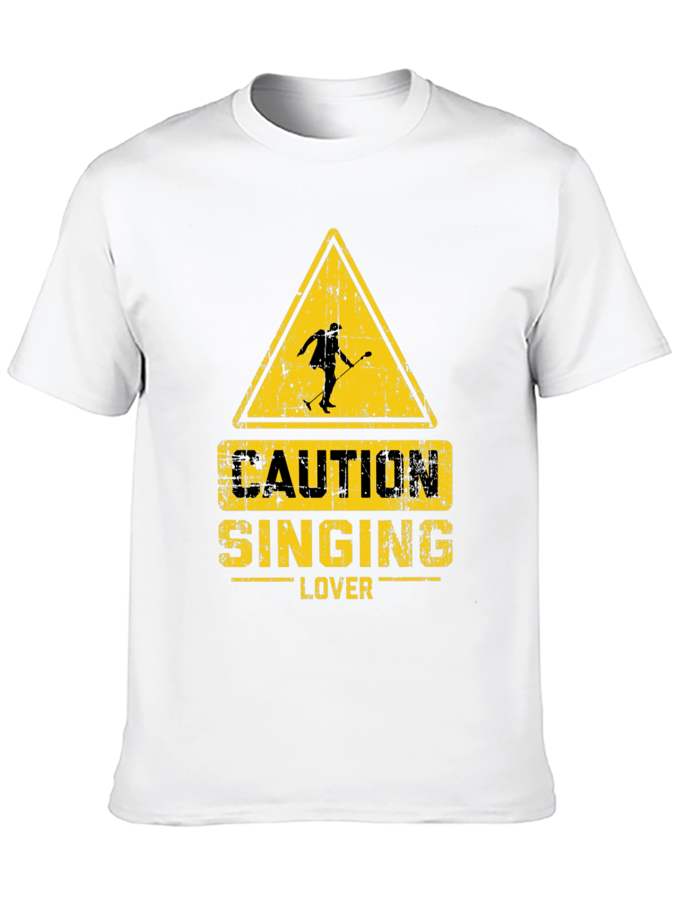 Caution Singing Lover Black T-Shirt