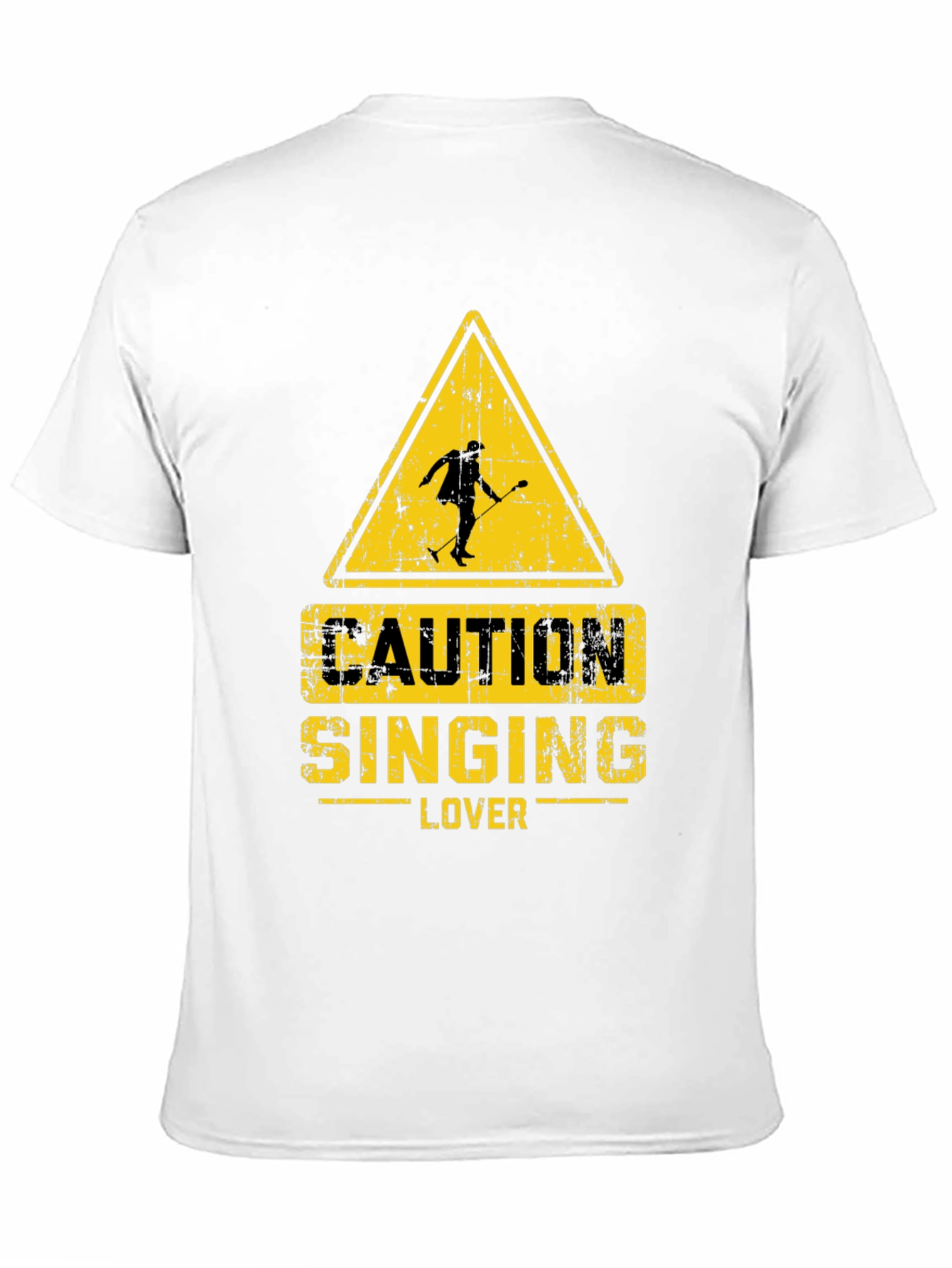 Caution Singing Lover Black T-Shirt