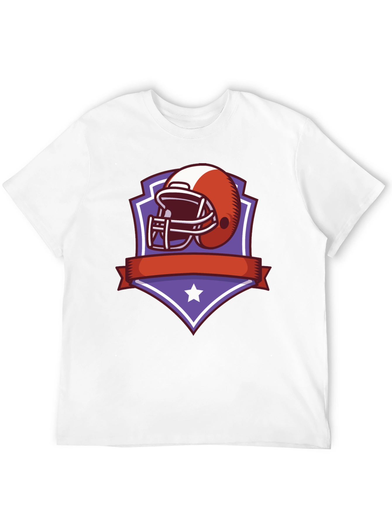 Football Helmet Shield Graphic Tee - Black