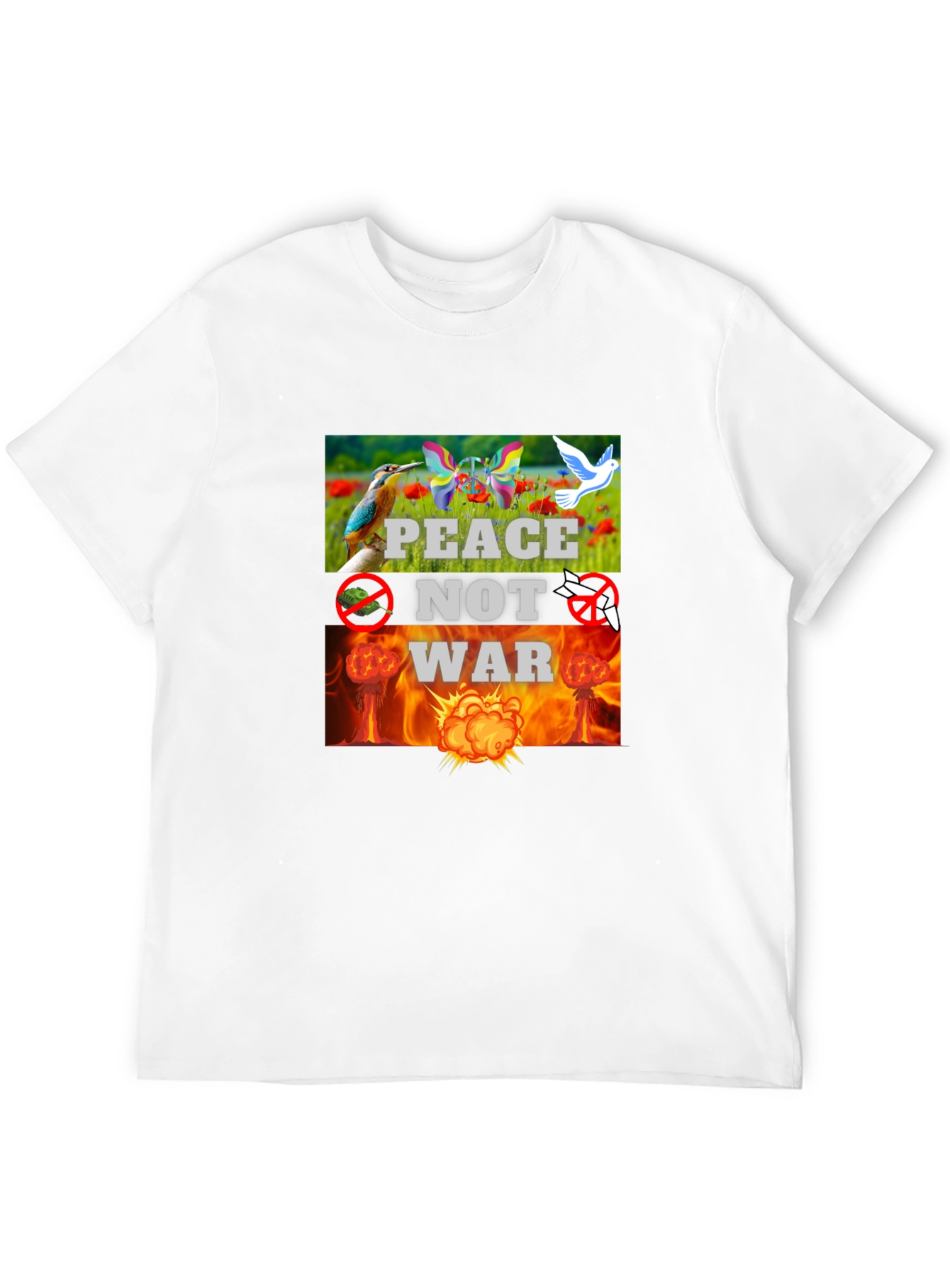 Peace Not War Graphic T-Shirt