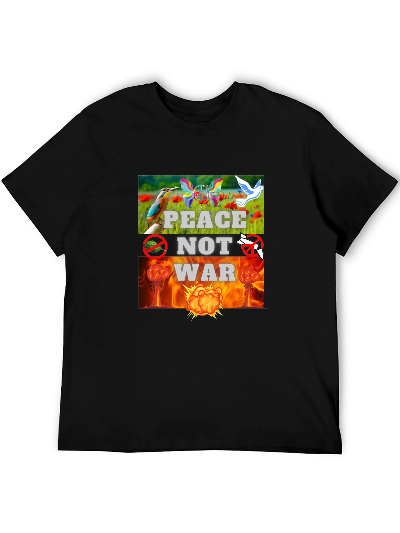 Peace Not War Graphic T-Shirt