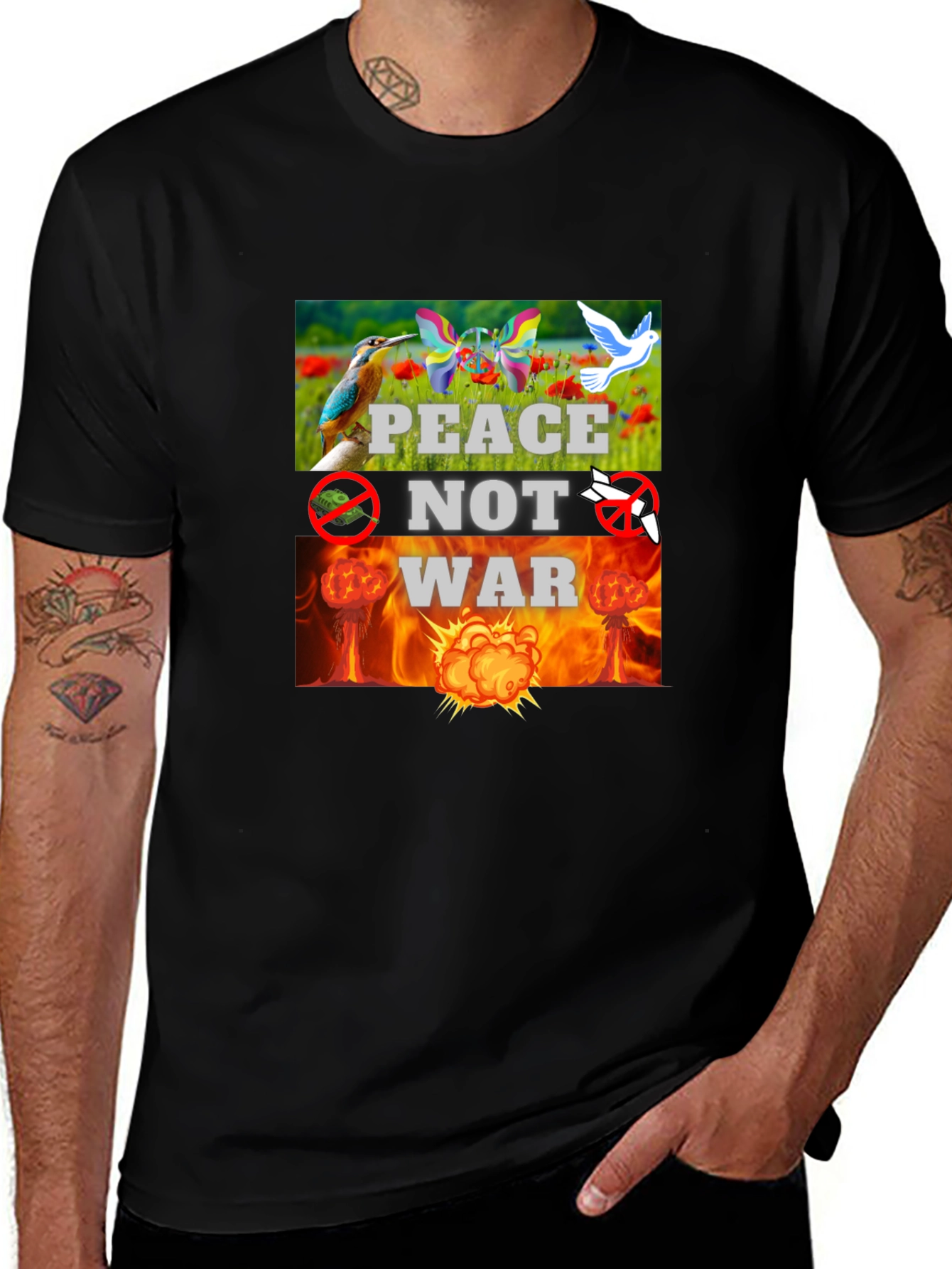 Peace Not War Graphic T-Shirt
