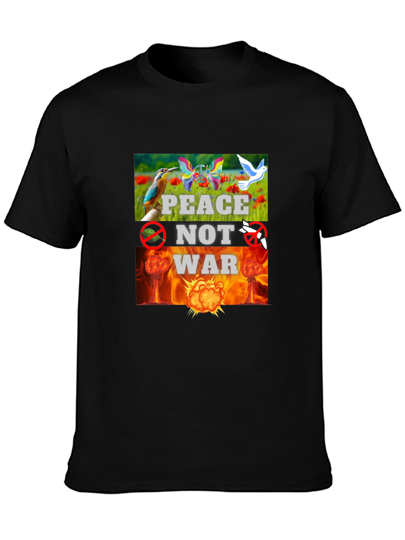 Peace Not War Graphic T-Shirt