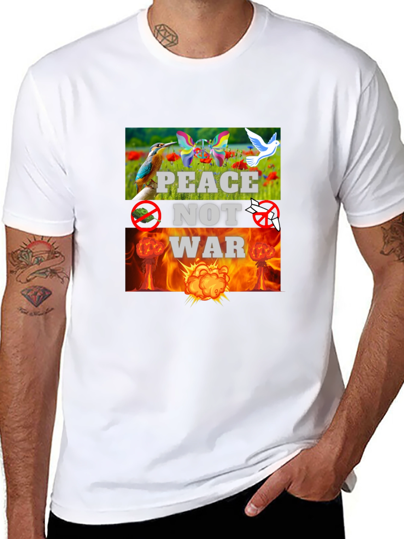 Peace Not War Graphic T-Shirt