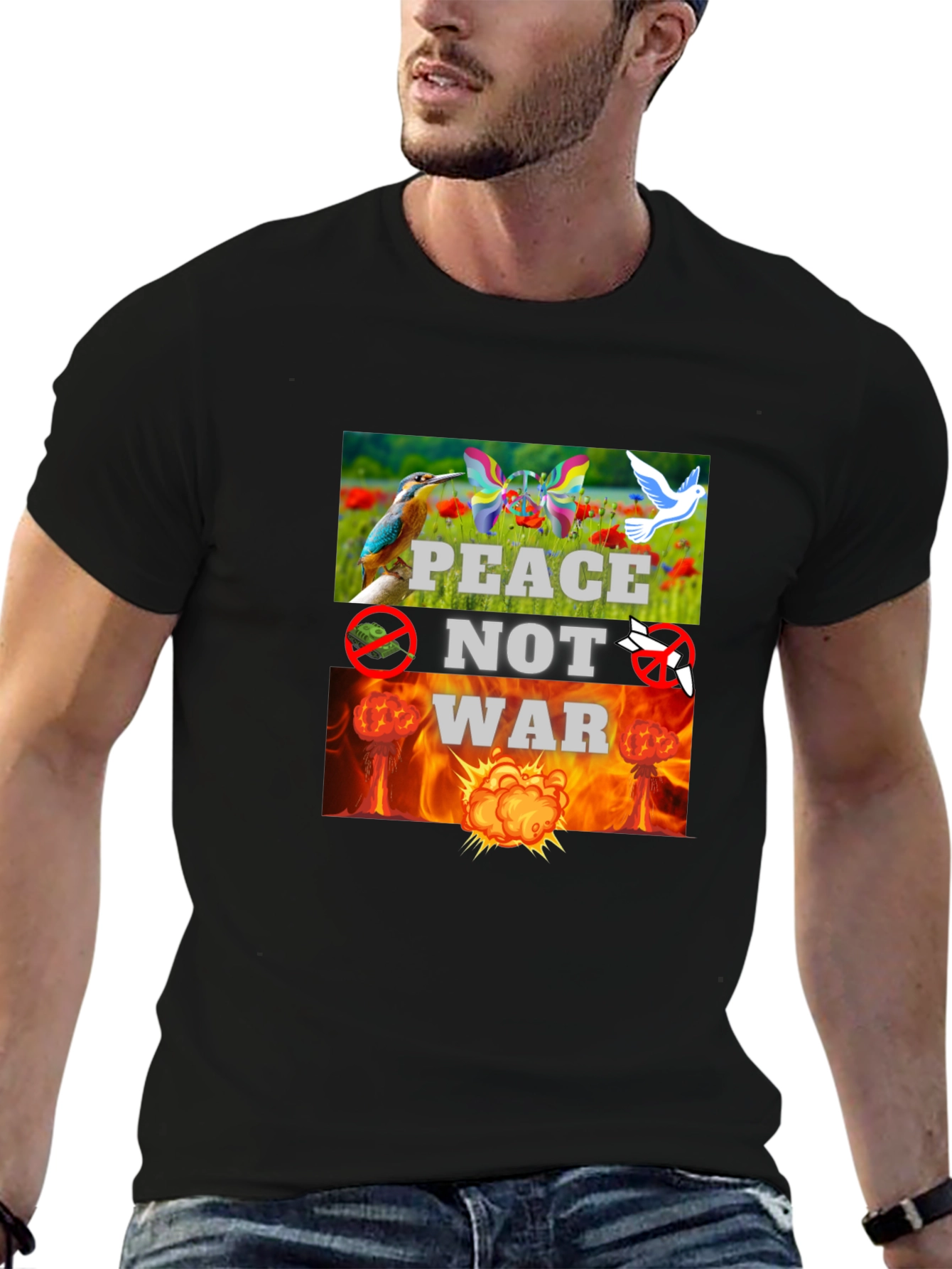 Peace Not War Graphic T-Shirt