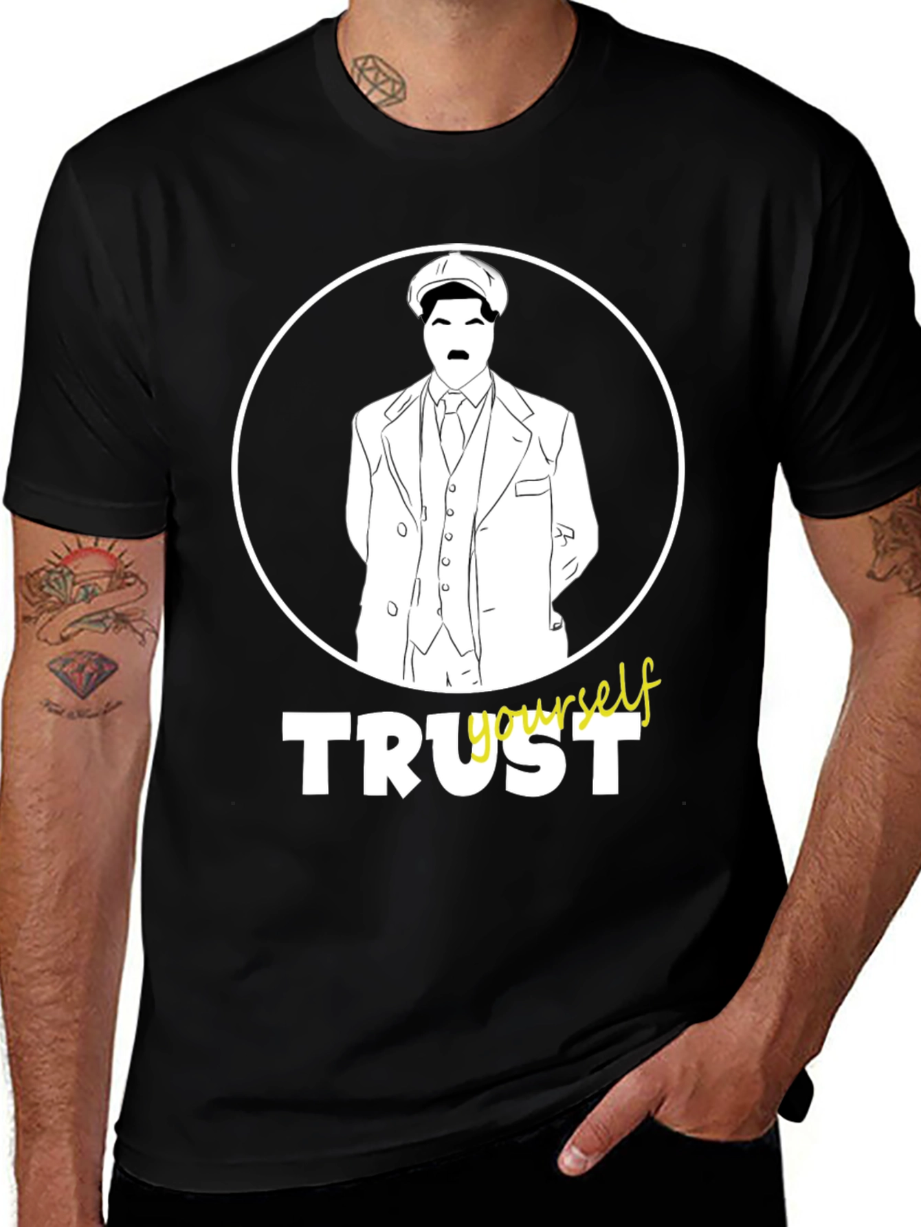 Trust Yourself Graphic Tee - Peaky Blinders Style