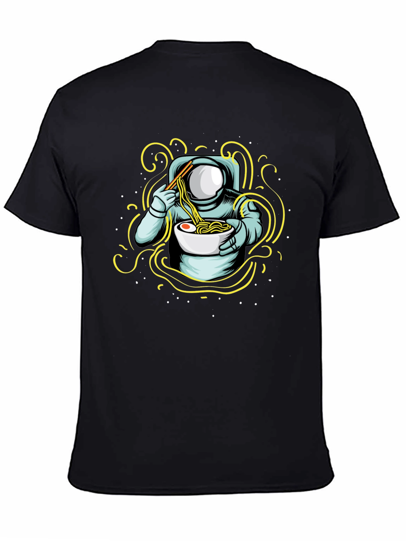Astronaut Ramen Graphic T-Shirt - Cool Space Foodie Tee