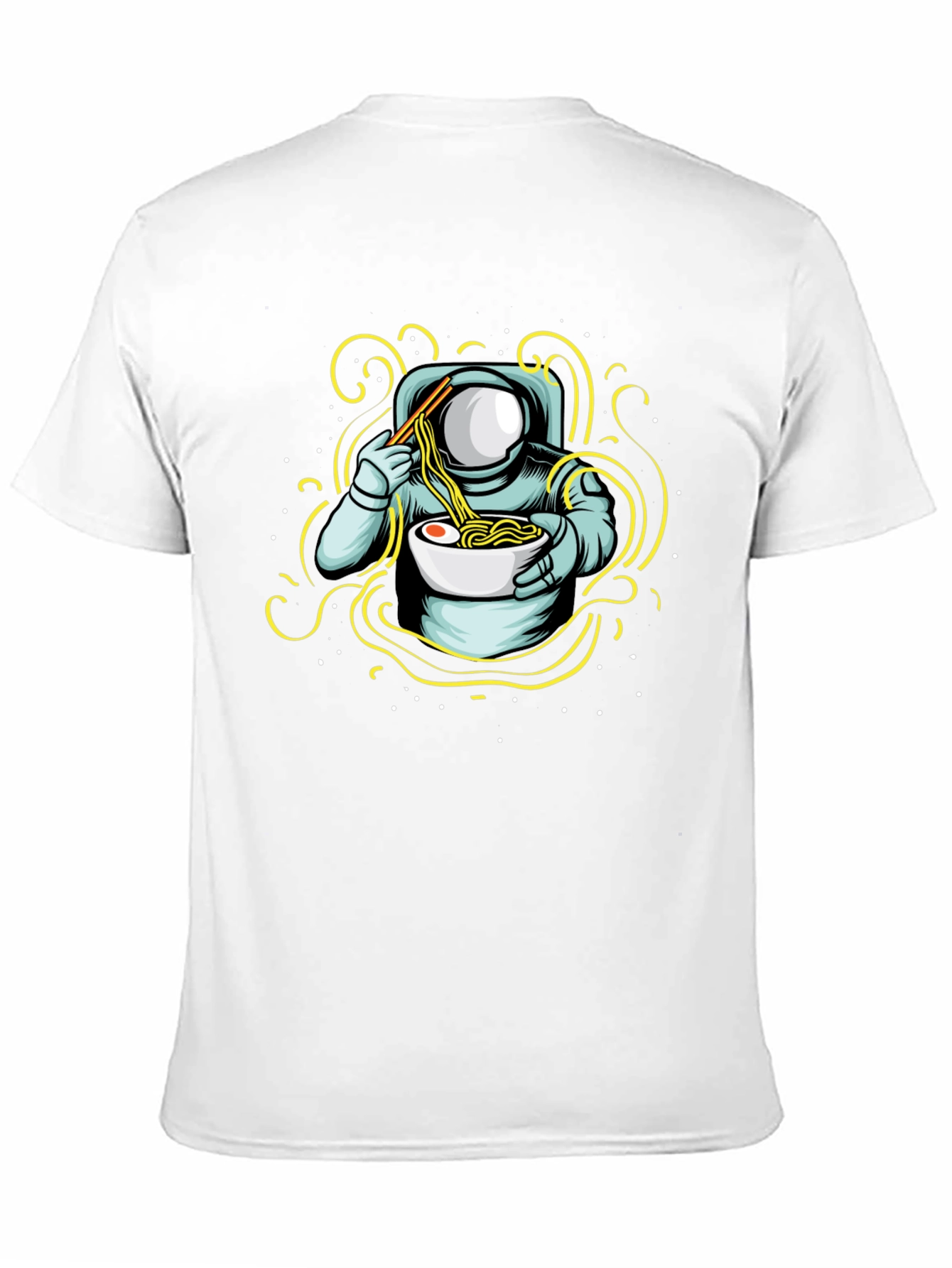 Astronaut Ramen Graphic T-Shirt - Cool Space Foodie Tee