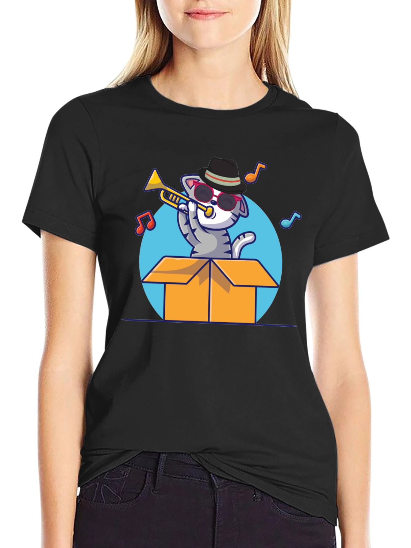 Cool Cat Trumpet Player T-Shirt