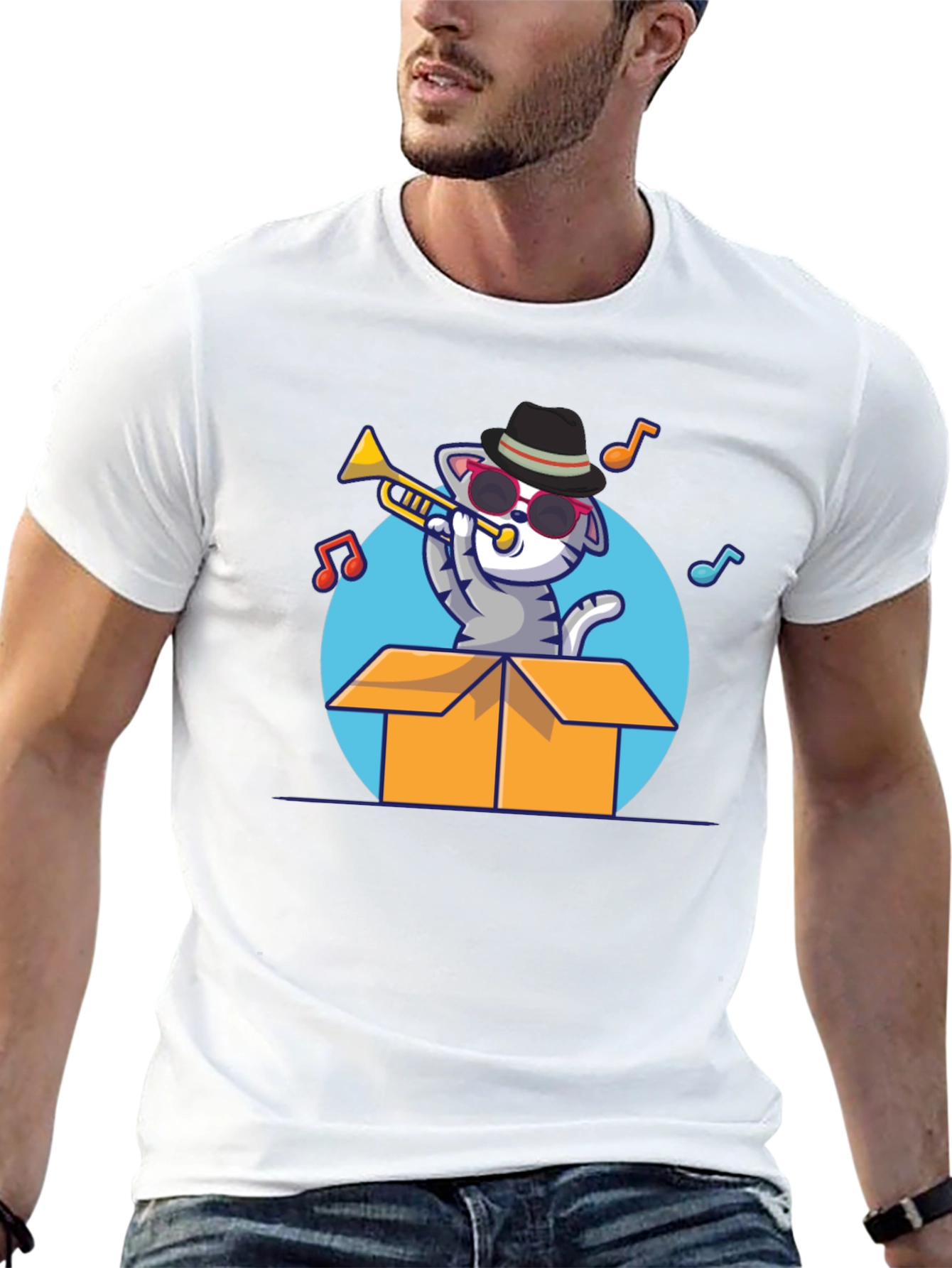 Cool Cat Trumpet Player T-Shirt