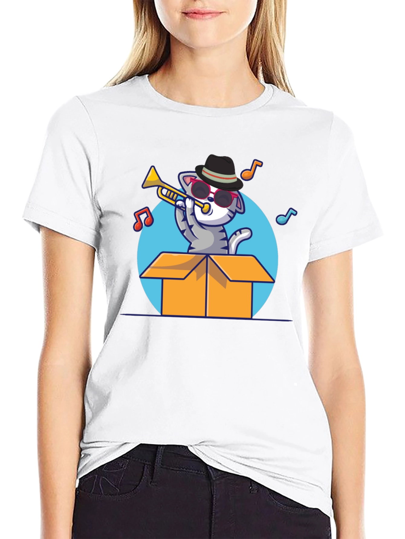 Cool Cat Trumpet Player T-Shirt