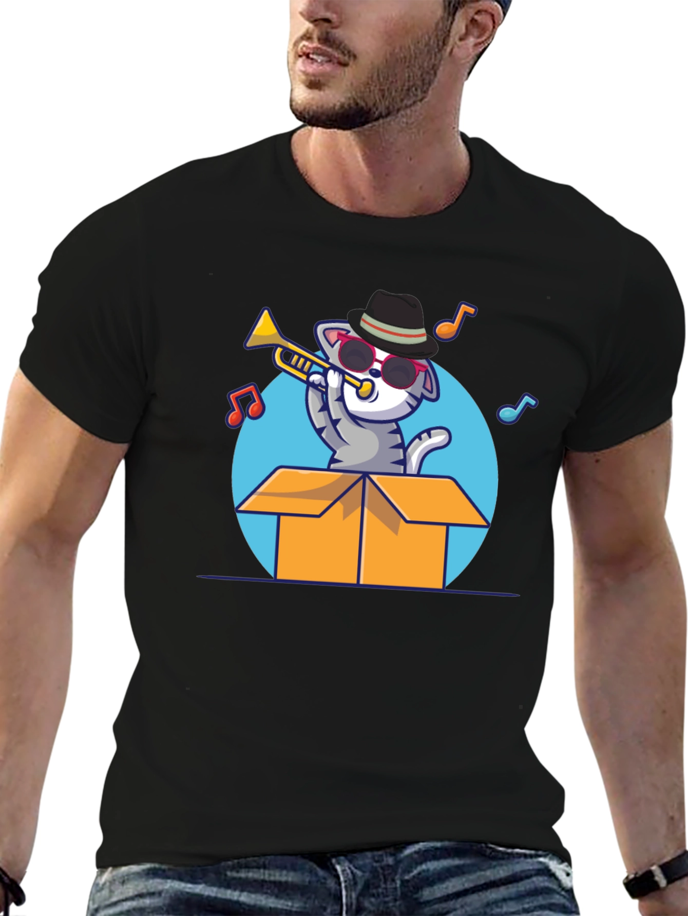 Cool Cat Trumpet Player T-Shirt