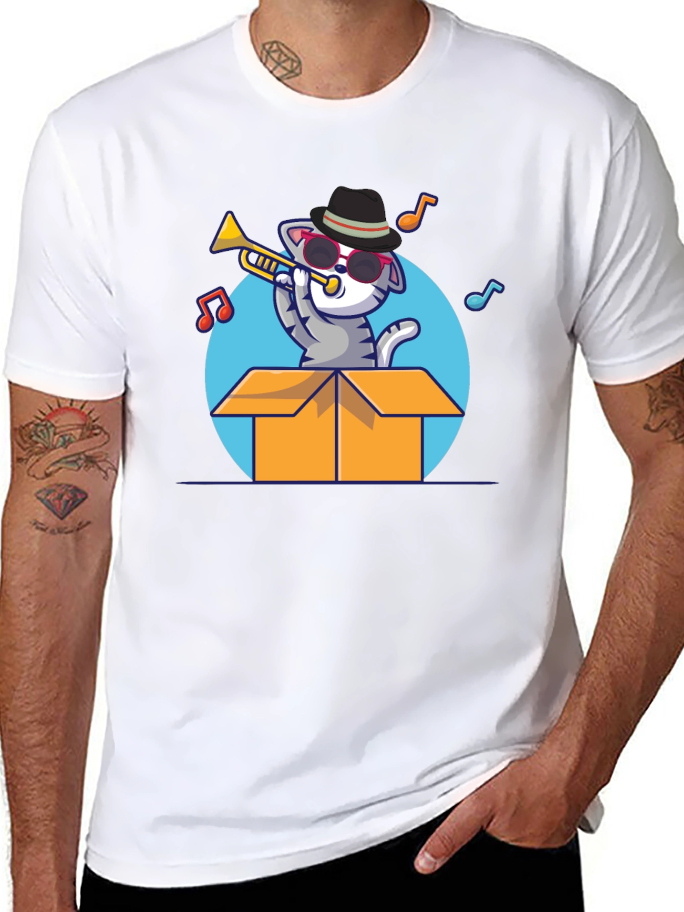 Cool Cat Trumpet Player T-Shirt