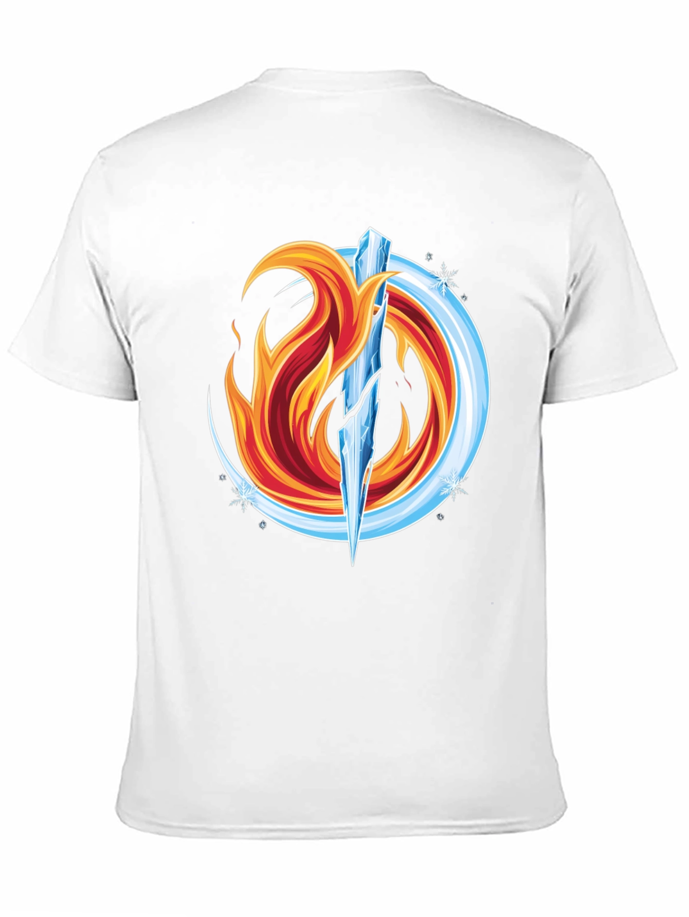 Fire and Ice Graphic Tee - Unique Design