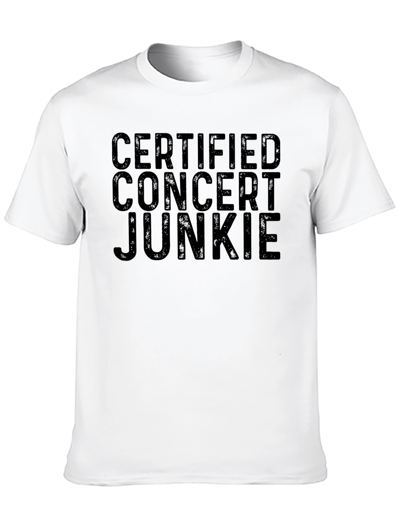 Certified Concert Junkie Black Graphic Tee