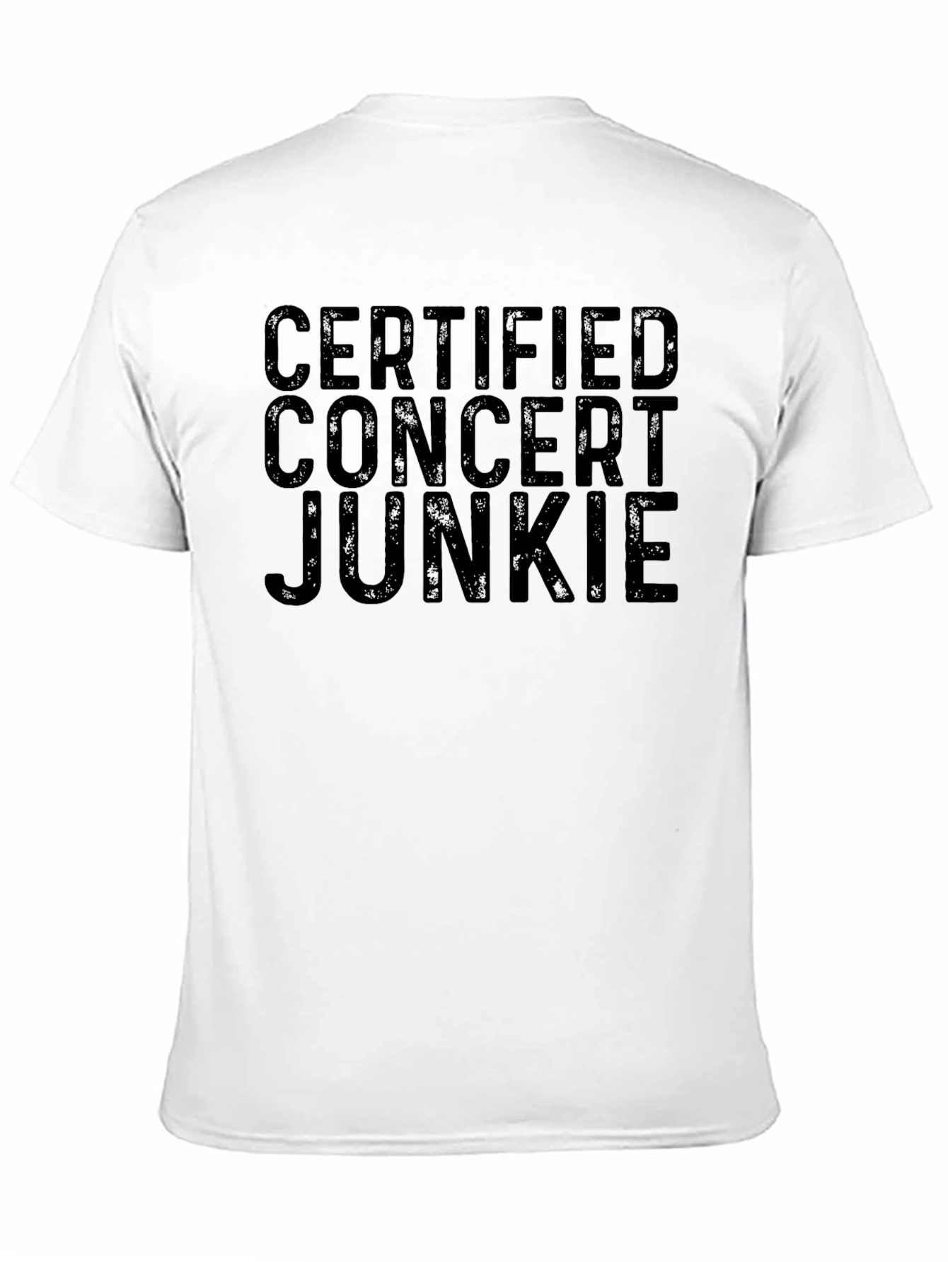 Certified Concert Junkie Black Graphic Tee