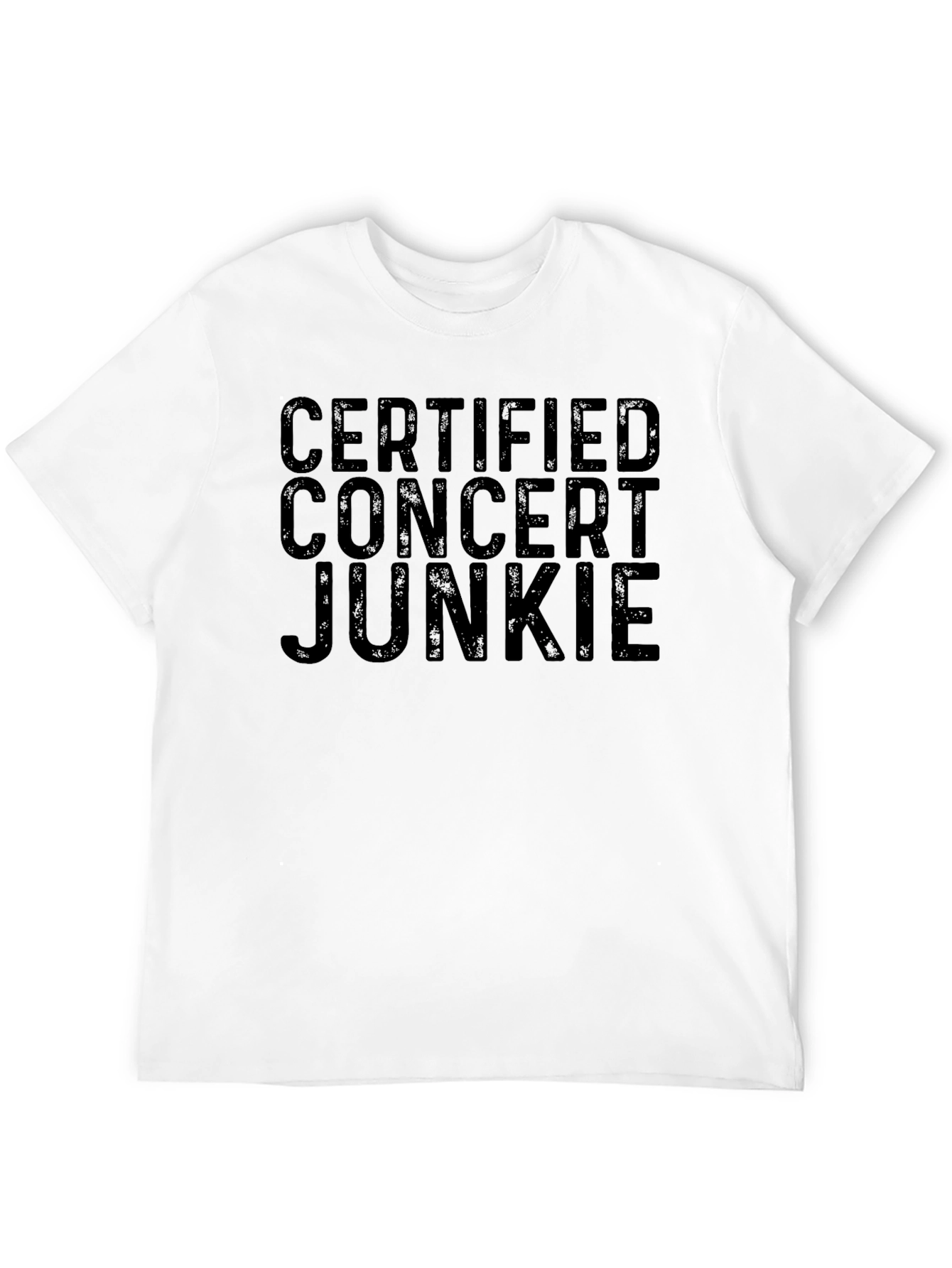 Certified Concert Junkie Black Graphic Tee