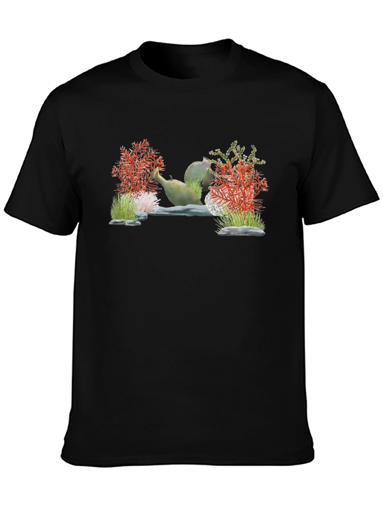 Unique Aquarium Scene Graphic T-Shirt