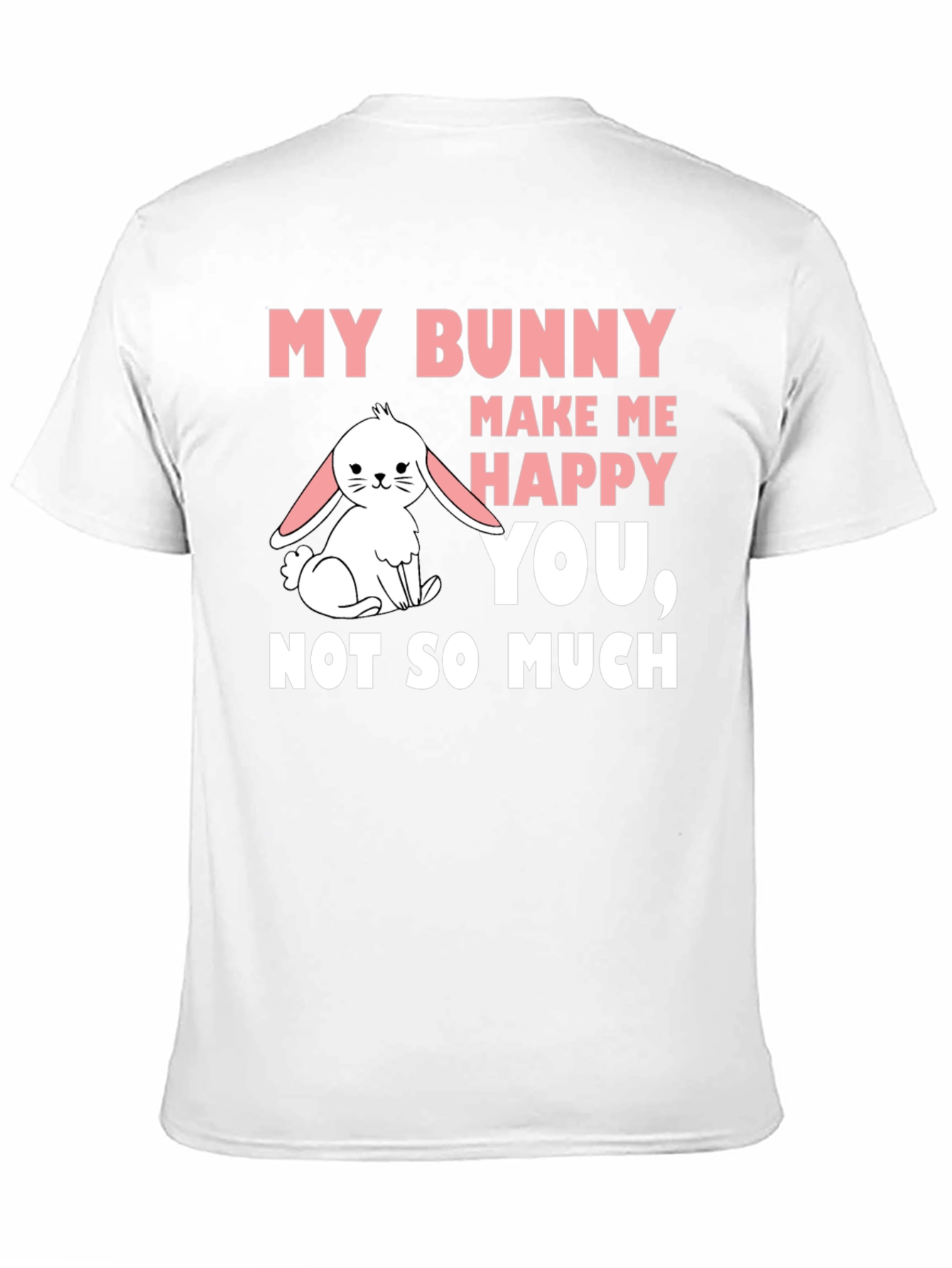 My Bunny Makes Me Happy Mens Black T-Shirt