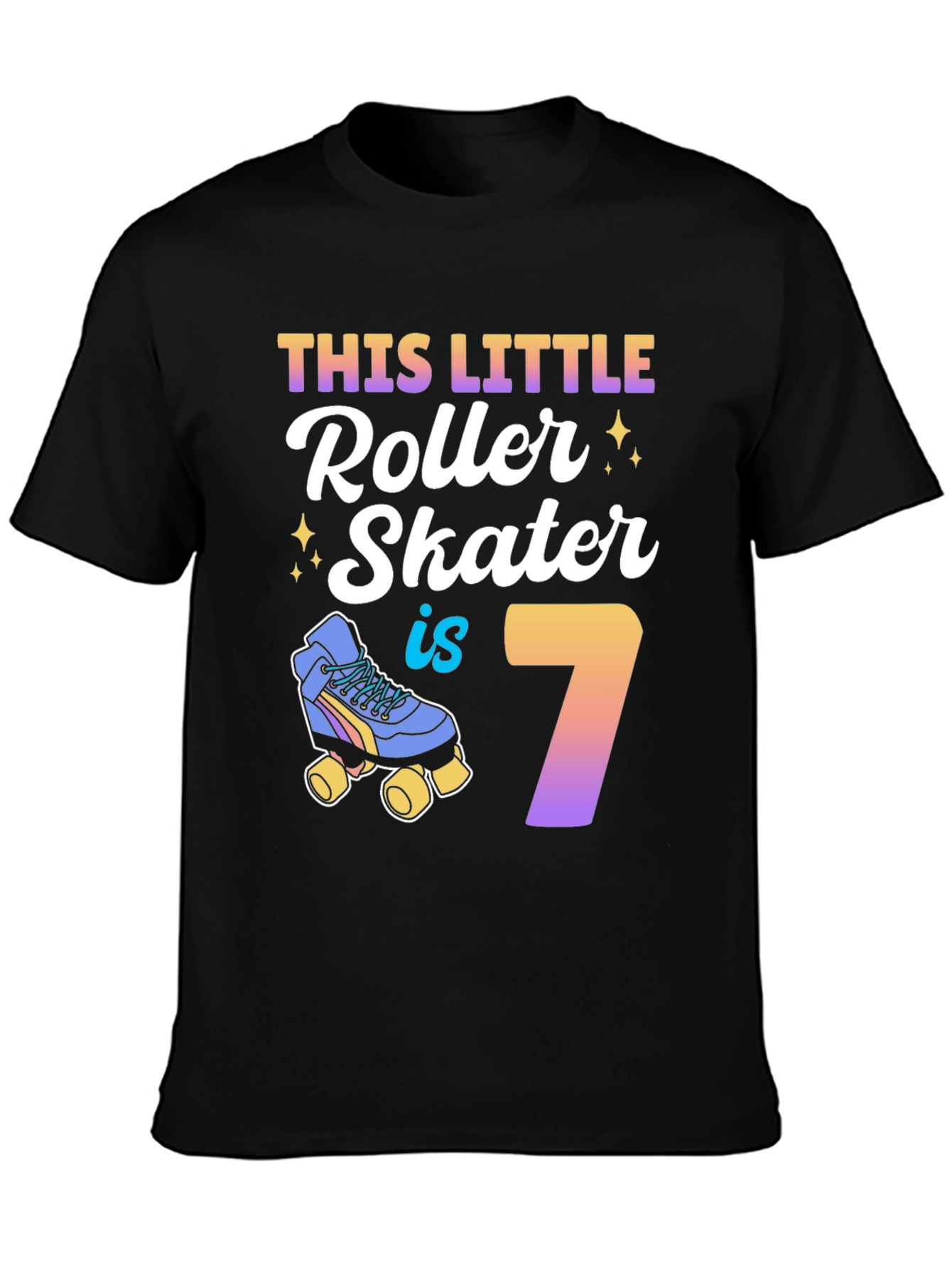 Roller Skater 7th Birthday T-Shirt