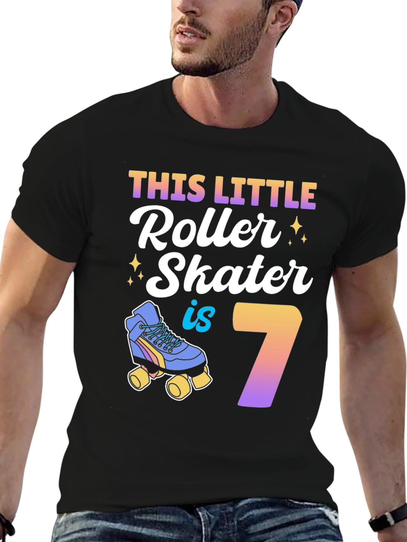 Roller Skater 7th Birthday T-Shirt